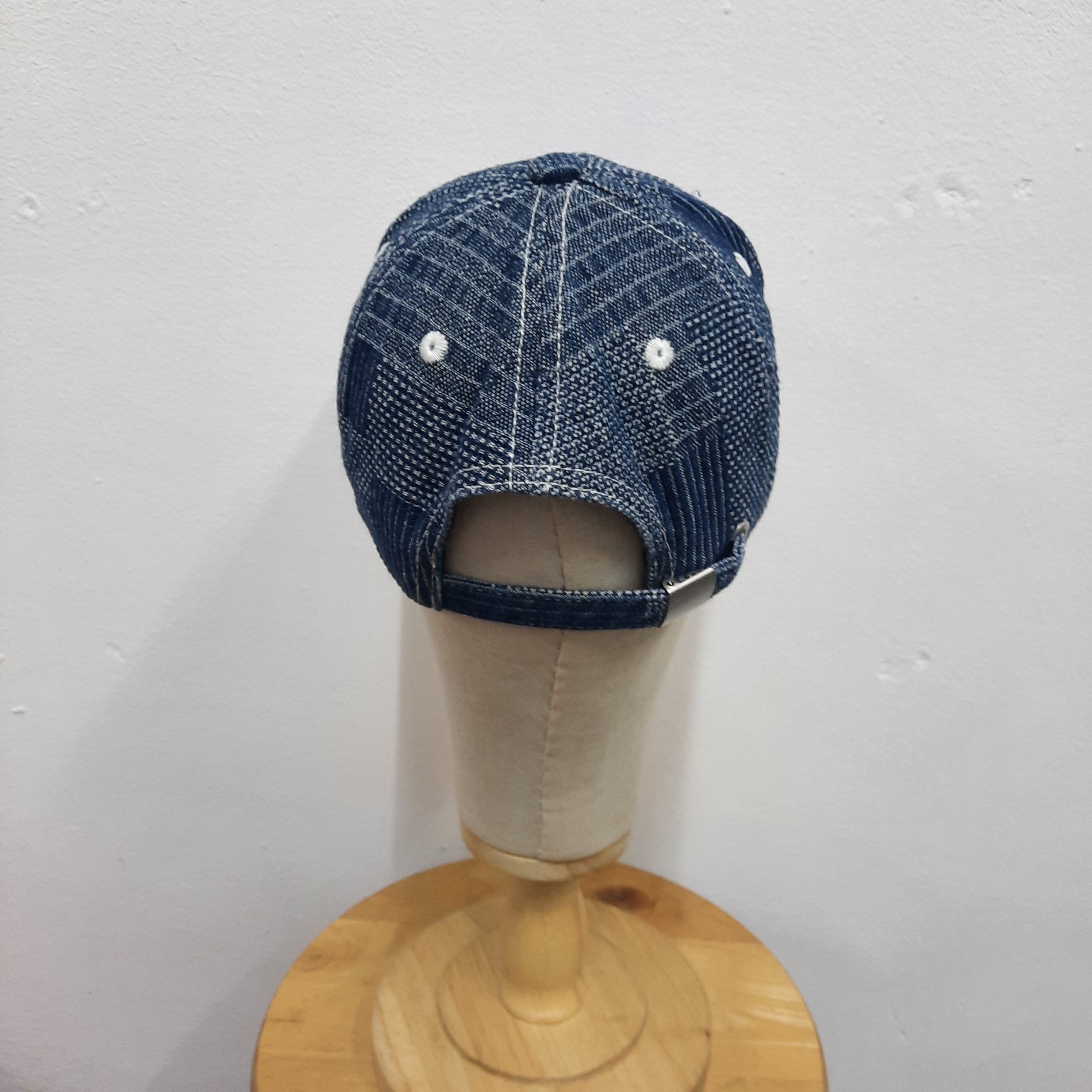 Japanese Brand 💥 Japanese sashiko indigo soft visor work cap Size ONE SIZE - 3 Thumbnail
