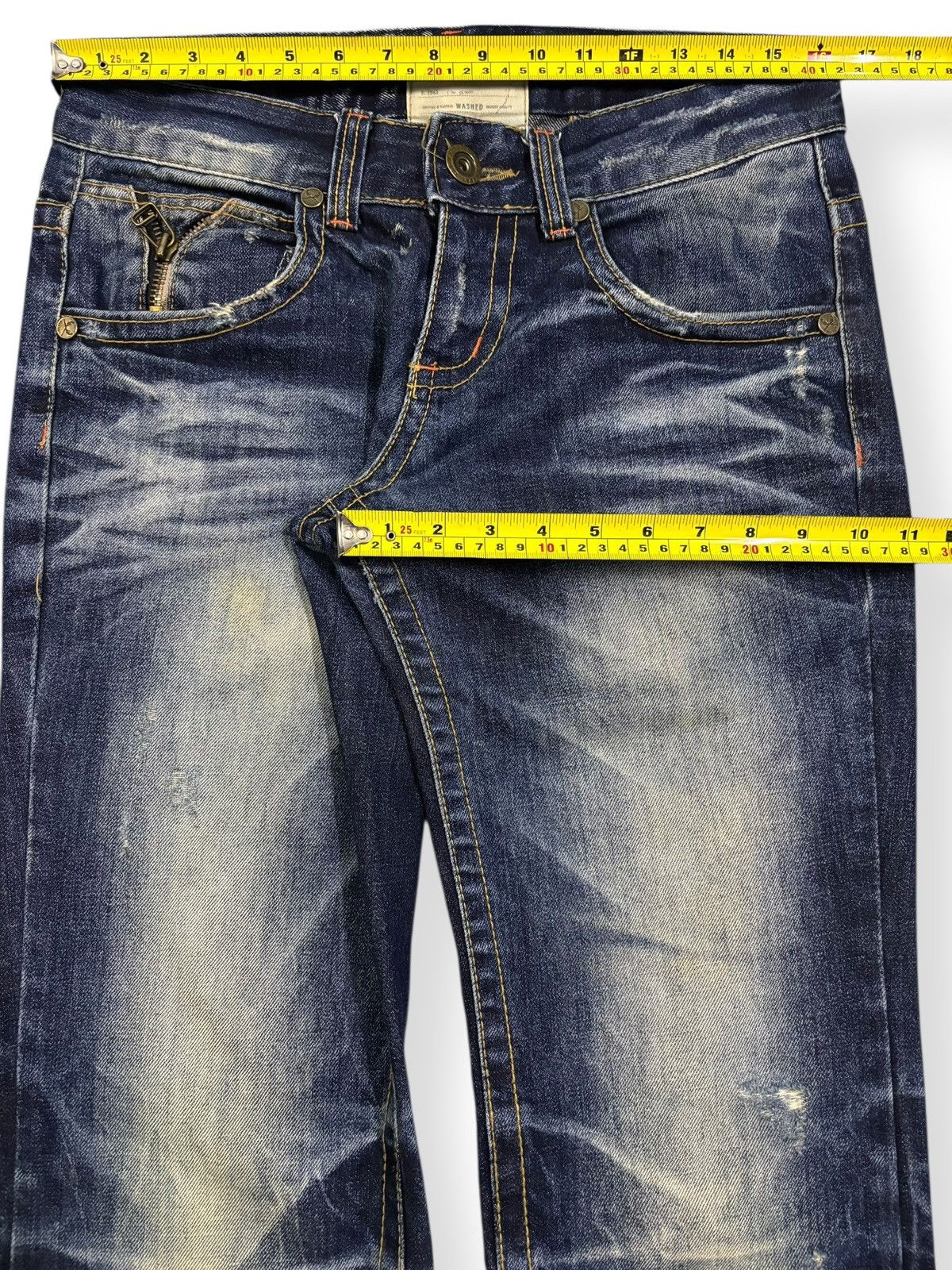 If Six Was Nine Vintage Japanese Brand Lolita Whiskers Distressed Punk Jeans Size US 32 / EU 48 - 15 Thumbnail