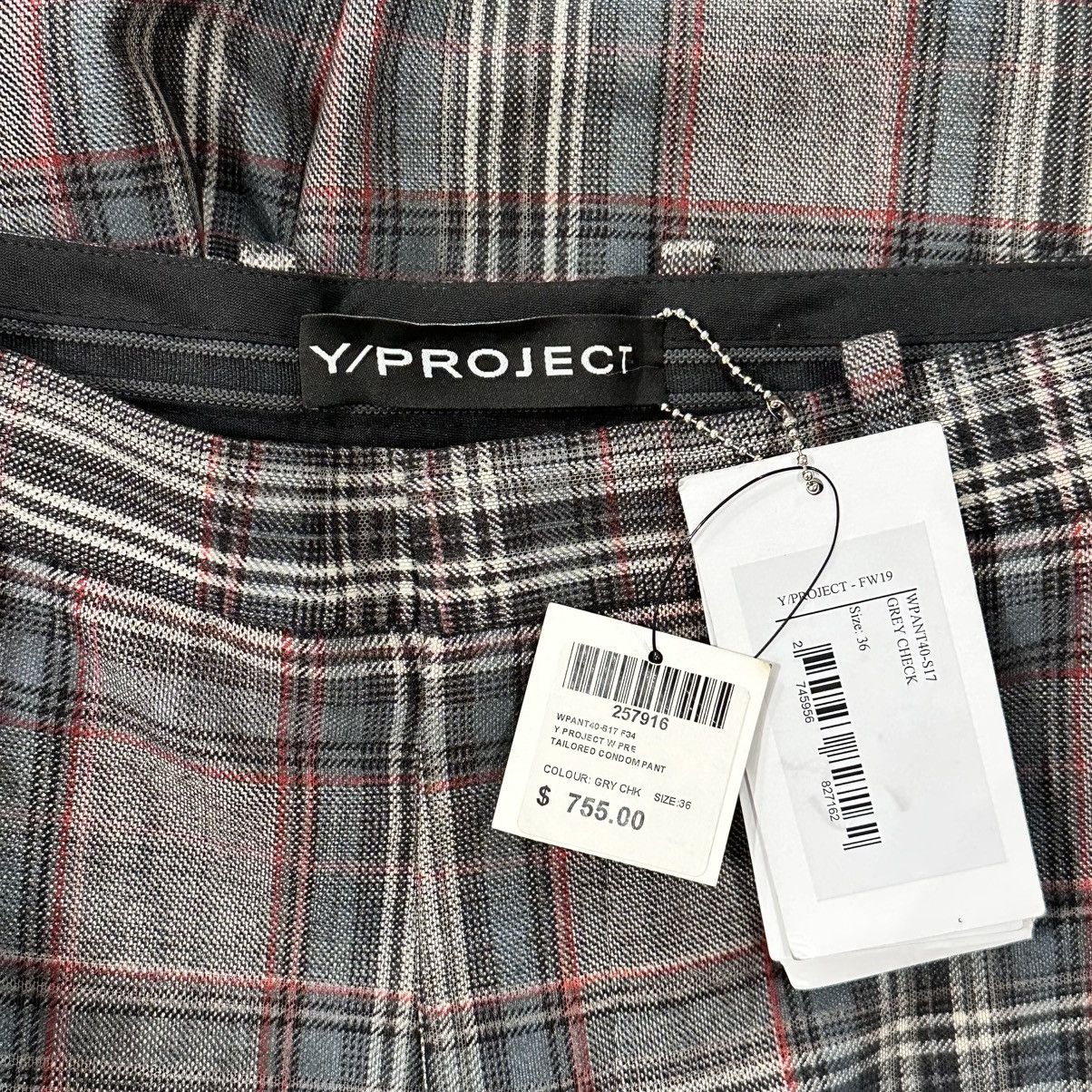 Y/Project NWT Y/PROJECT GREY CHECK TULLE OVERLAY PANTS SIZE EU 36 Size 25" / US 0 / IT 36 - 6 Thumbnail