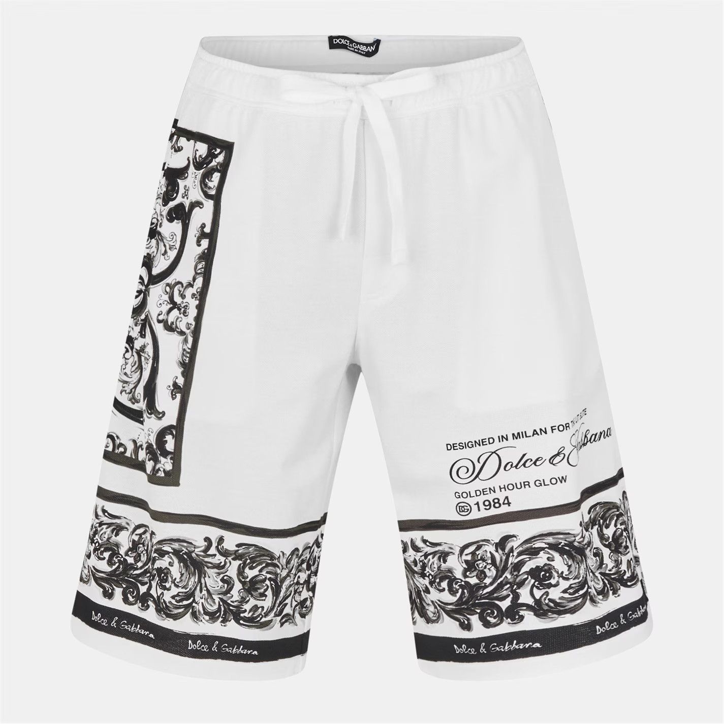 Dolce & Gabbana o1g2r1mq0426 Woven Tailored Fit Tracksuit Shorts Black/White Size US 32 / EU 48 - 1 Thumbnail
