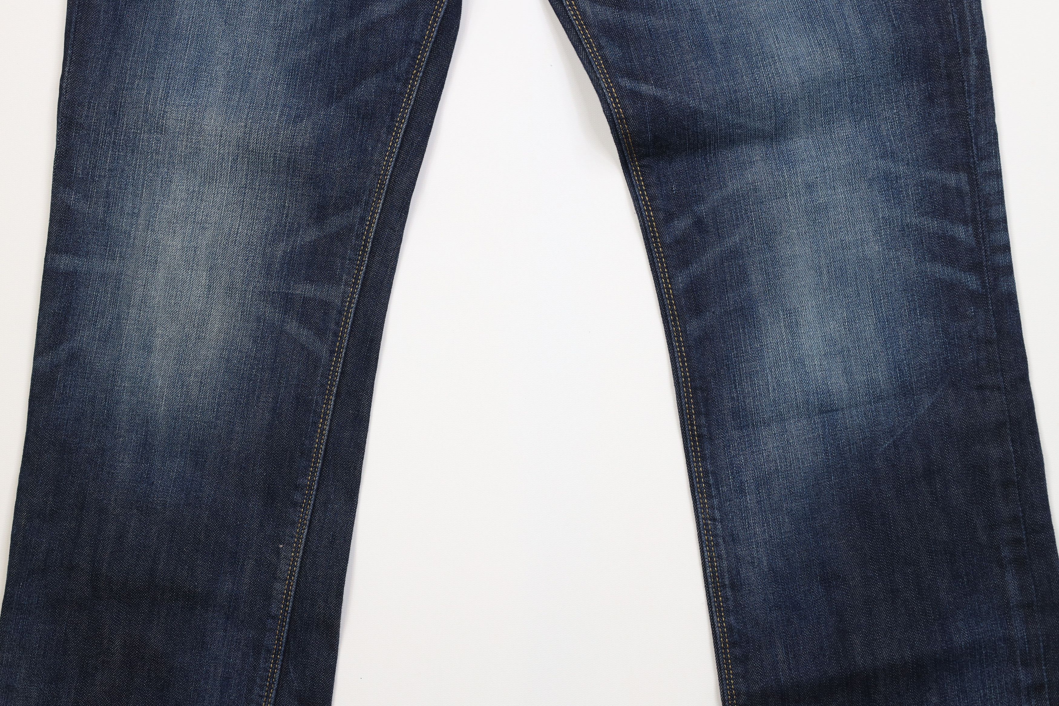 Express Express Rocco Slim Fit Straight Leg Denim Jeans Blue Cotton Size US 33 - 3 Thumbnail