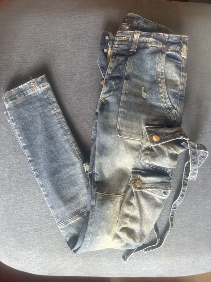 Amiri AMIRI Blue Cargo Skinny Jeans – Utility Denim 29 Size US 29 - 1 Thumbnail