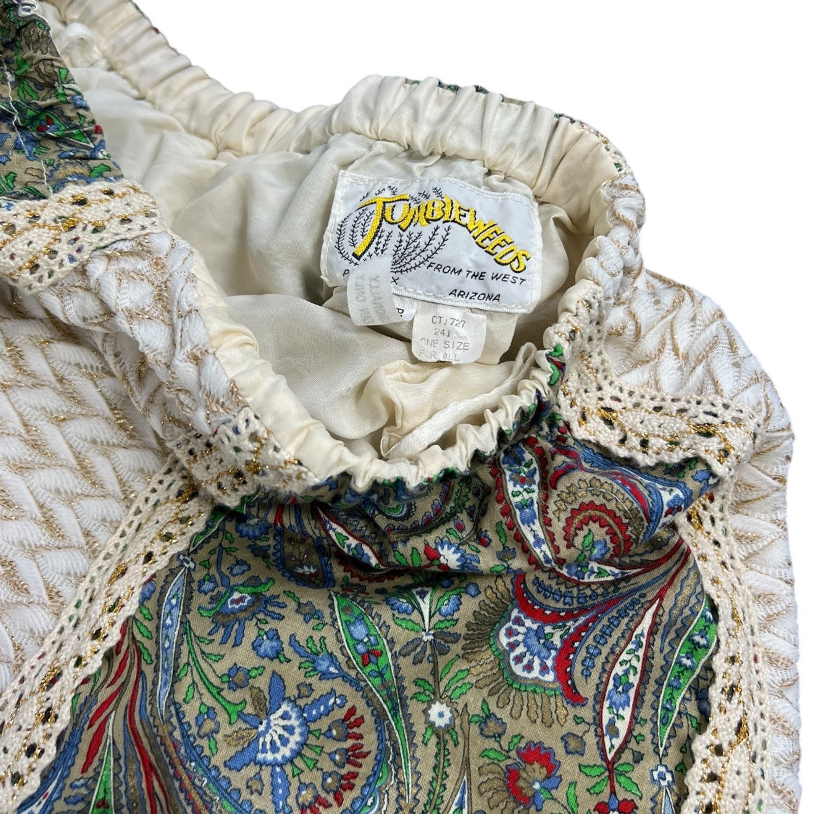Other 70s Tumbleweeds Prairie Cottagecore Maxi Skirt Paisley O/S Size 36" / US 14 / IT 50 - 7 Thumbnail
