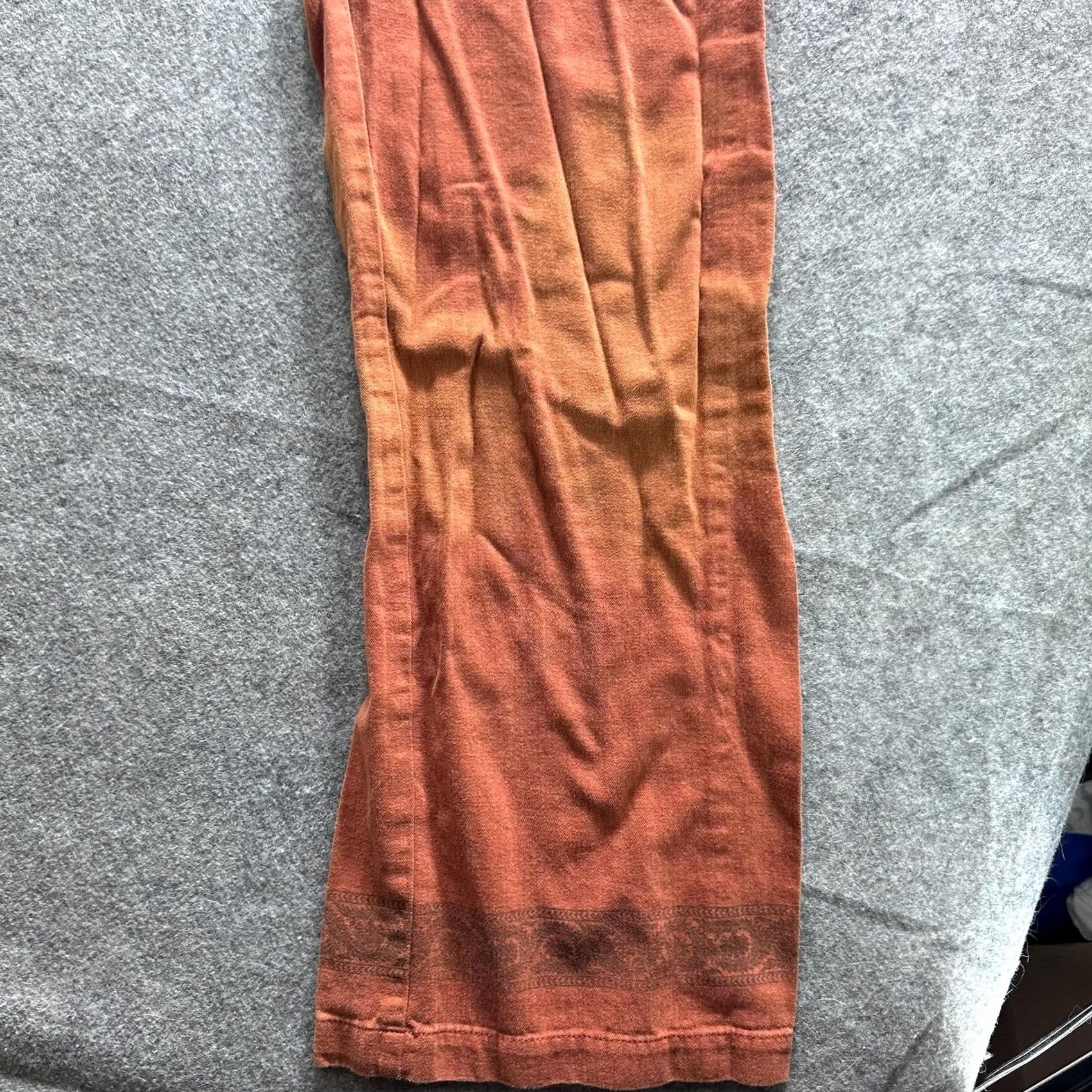 Prana prAna Pants Womens M Orange Cargo Twill Drawstring Relaxed Travel Made USA Size 32" / US 10 / IT 46 - 2 Thumbnail
