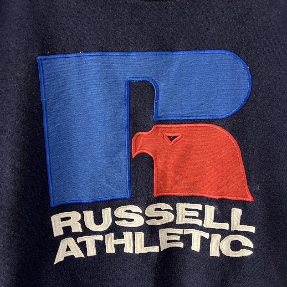 Russell Athletic Vintage Y2K Russel Athletic Big Logo Lampas Sweatshirt Size US L / EU 52-54 / 3 - 3 Thumbnail