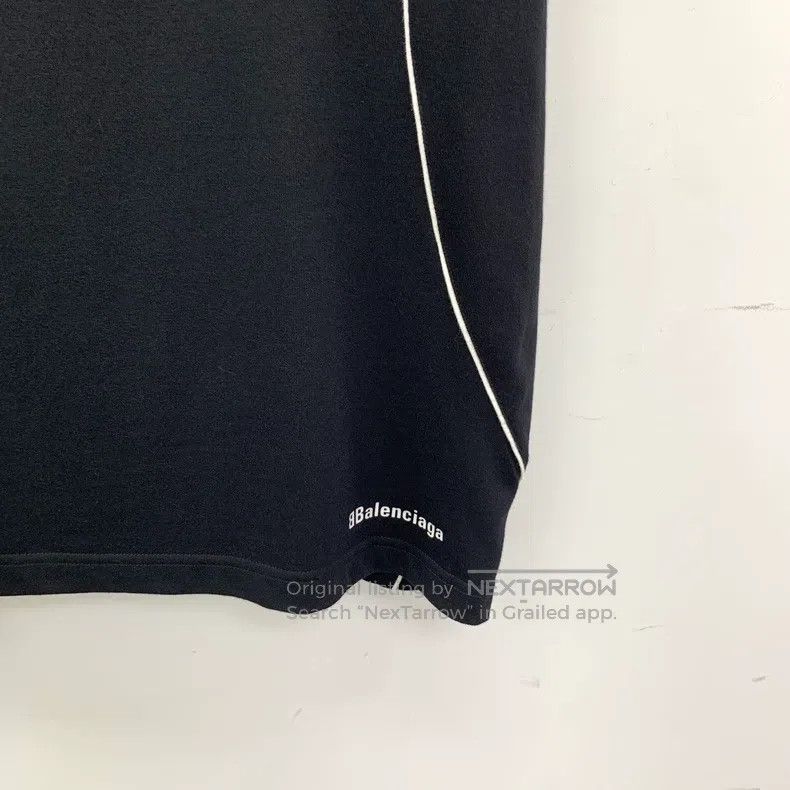 Balenciaga Balenciaga Black Logo Letter Printed Cotton Round Neck Sho Size US M / EU 48-50 / 2 - 4 Thumbnail