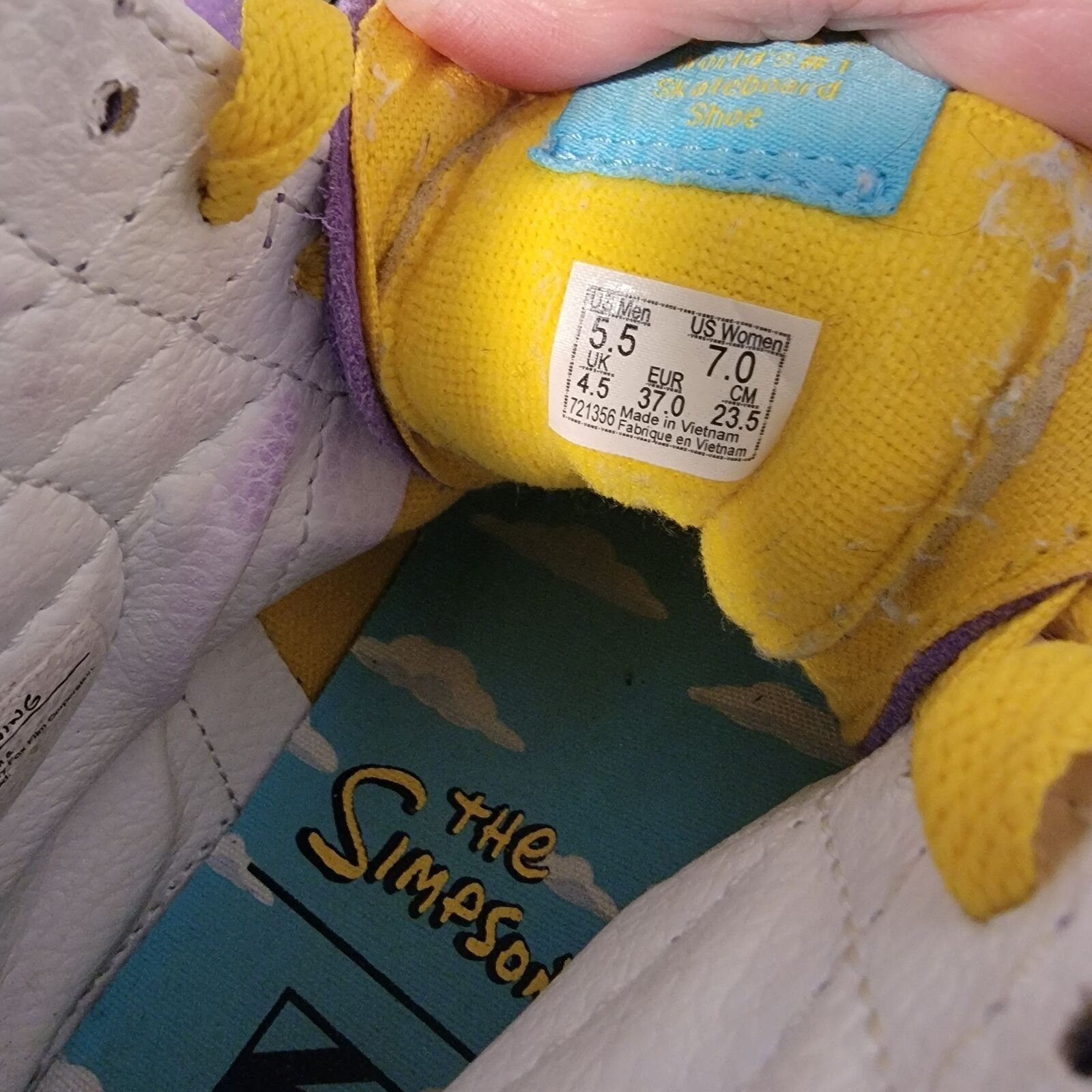 Vans Rare Vans Off The Wall 721356 Purple Simpsons Collab Sneaker Size US 5.5 / EU 38 - 9 Thumbnail