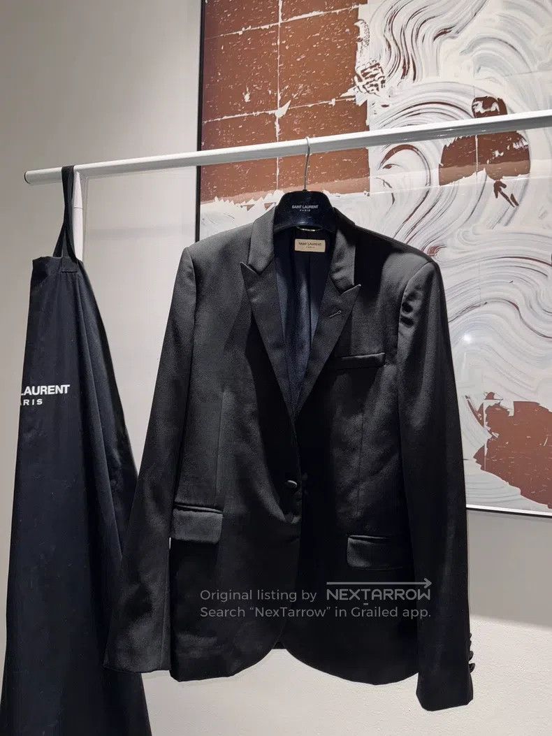 Saint Laurent Paris Saint Laurent Paris Mafia Style Tuxedo Jacket Size US M / EU 48-50 / 2 - 1 Thumbnail