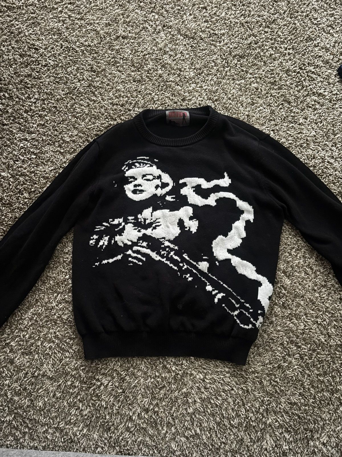 South of Heaven South of Heaven Skull Knit Sweater Black Graphic Crewneck Size US L / EU 52-54 / 3 - 3 Thumbnail