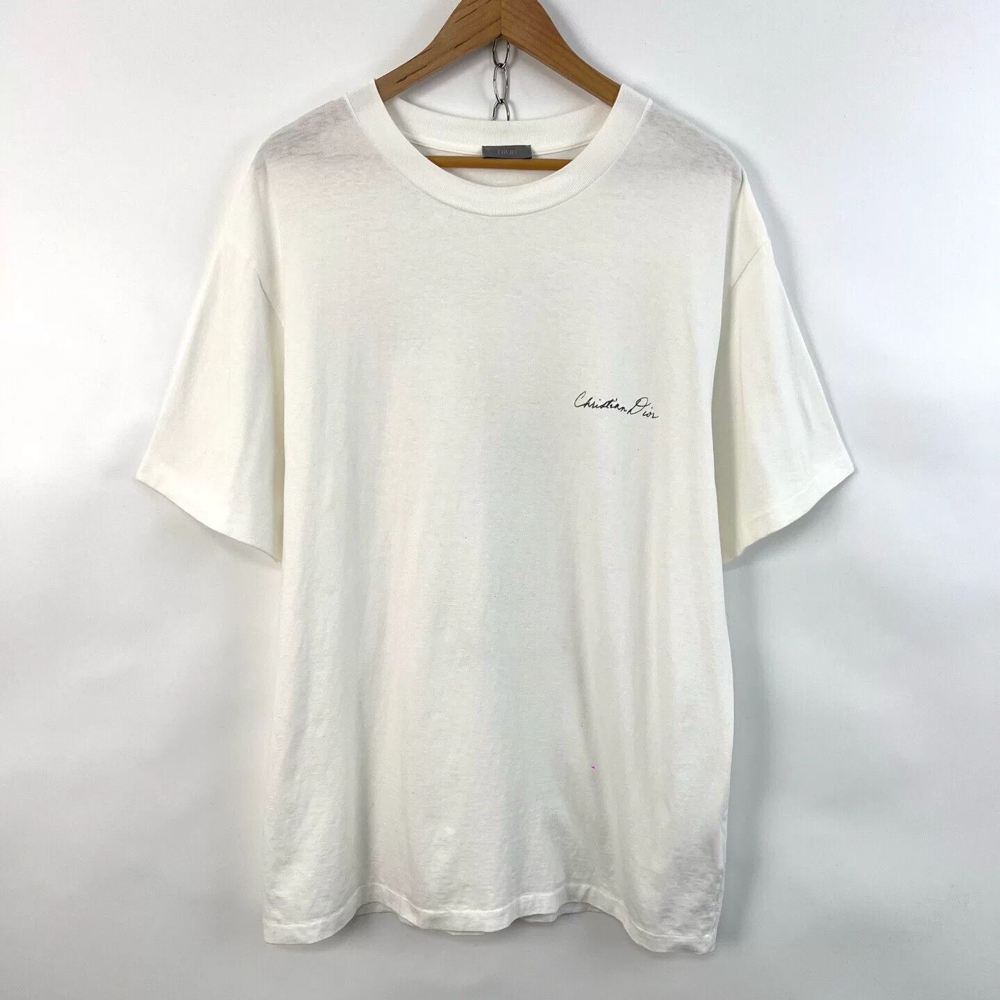 Dior Dior White Bluebell Back Print Logo Tee Size US XL / EU 56 / 4 - 1 Thumbnail