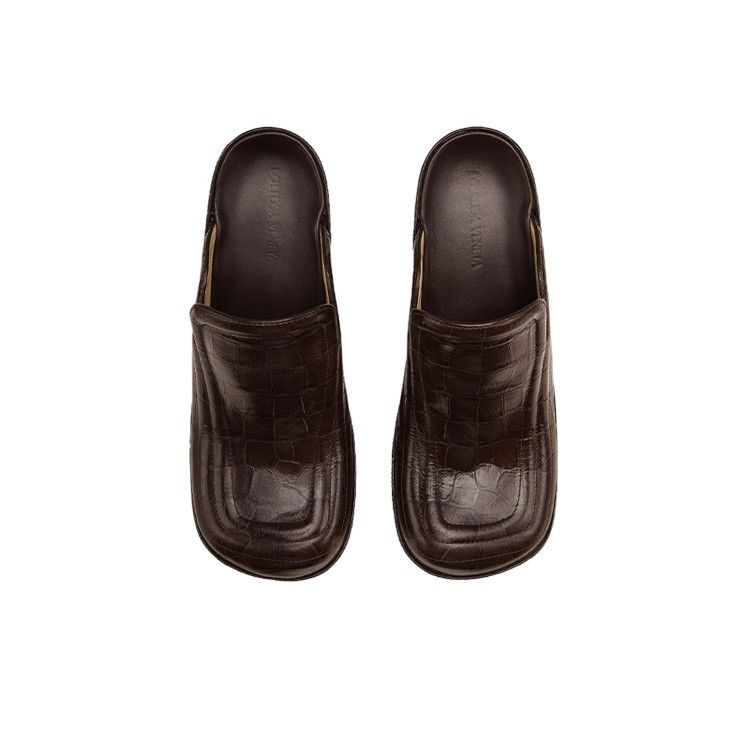 Bottega Veneta o1mle0325 Wedge Pumps Alligator Pop Calf in Brown Size US 8 / IT 38 - 4 Thumbnail