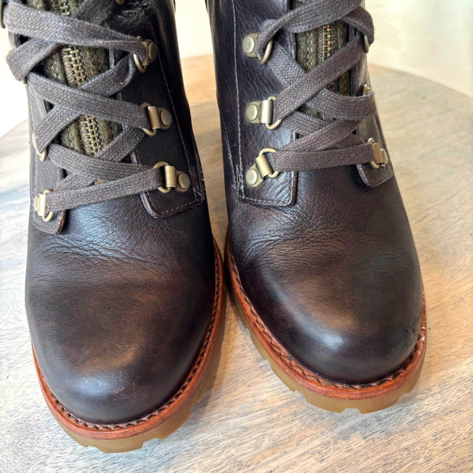 Ugg UGG Heeled Boots Leather Combat Zip Lined Women's Size 9 Size US 9 / IT 39 - 5 Thumbnail