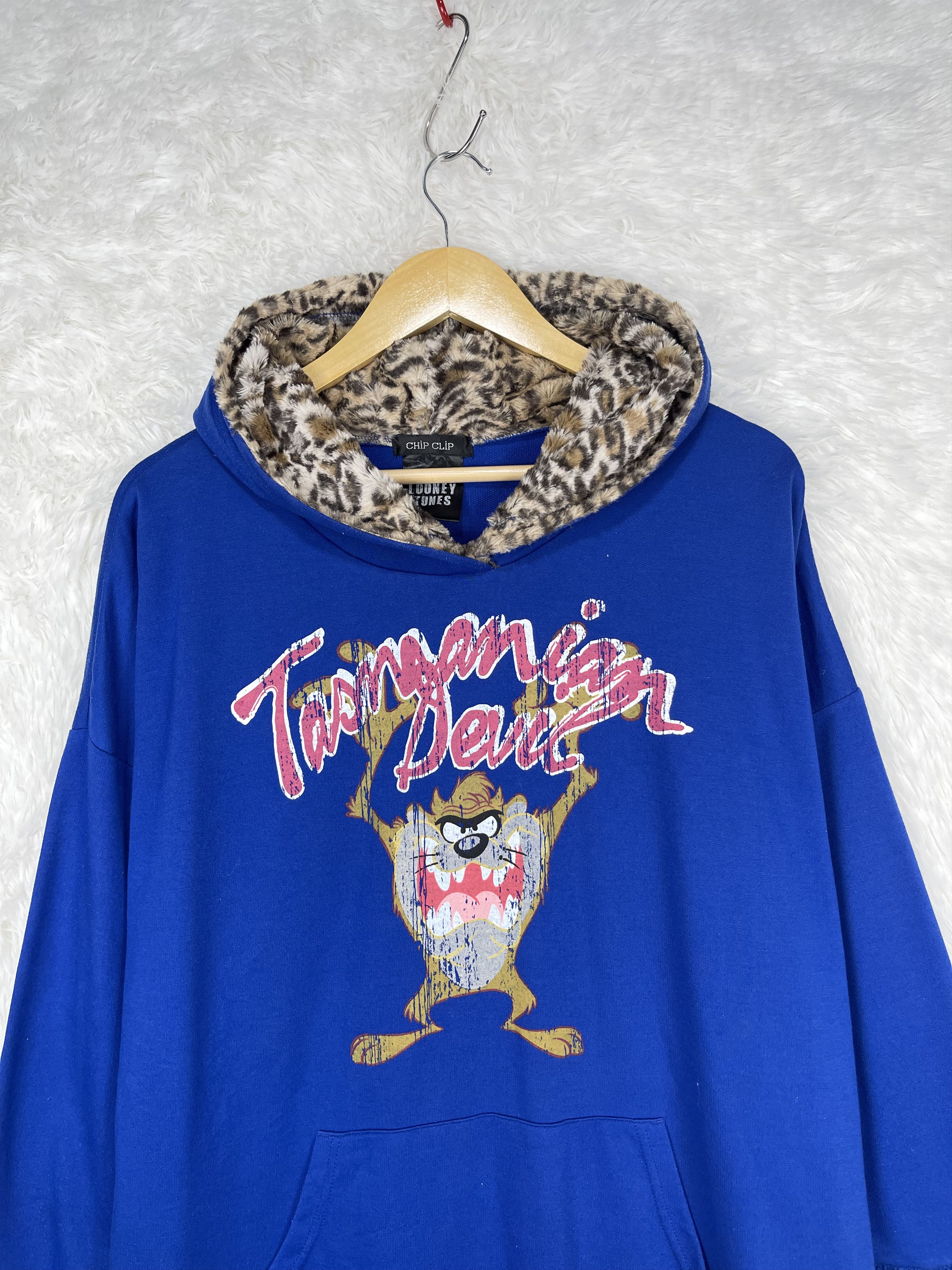 Japanese Brand Vintage LooneyTunes Tasmanian Devil Hooded Sweatshirt AS0023 Size M / US 6-8 / IT 42-44 - 3 Thumbnail