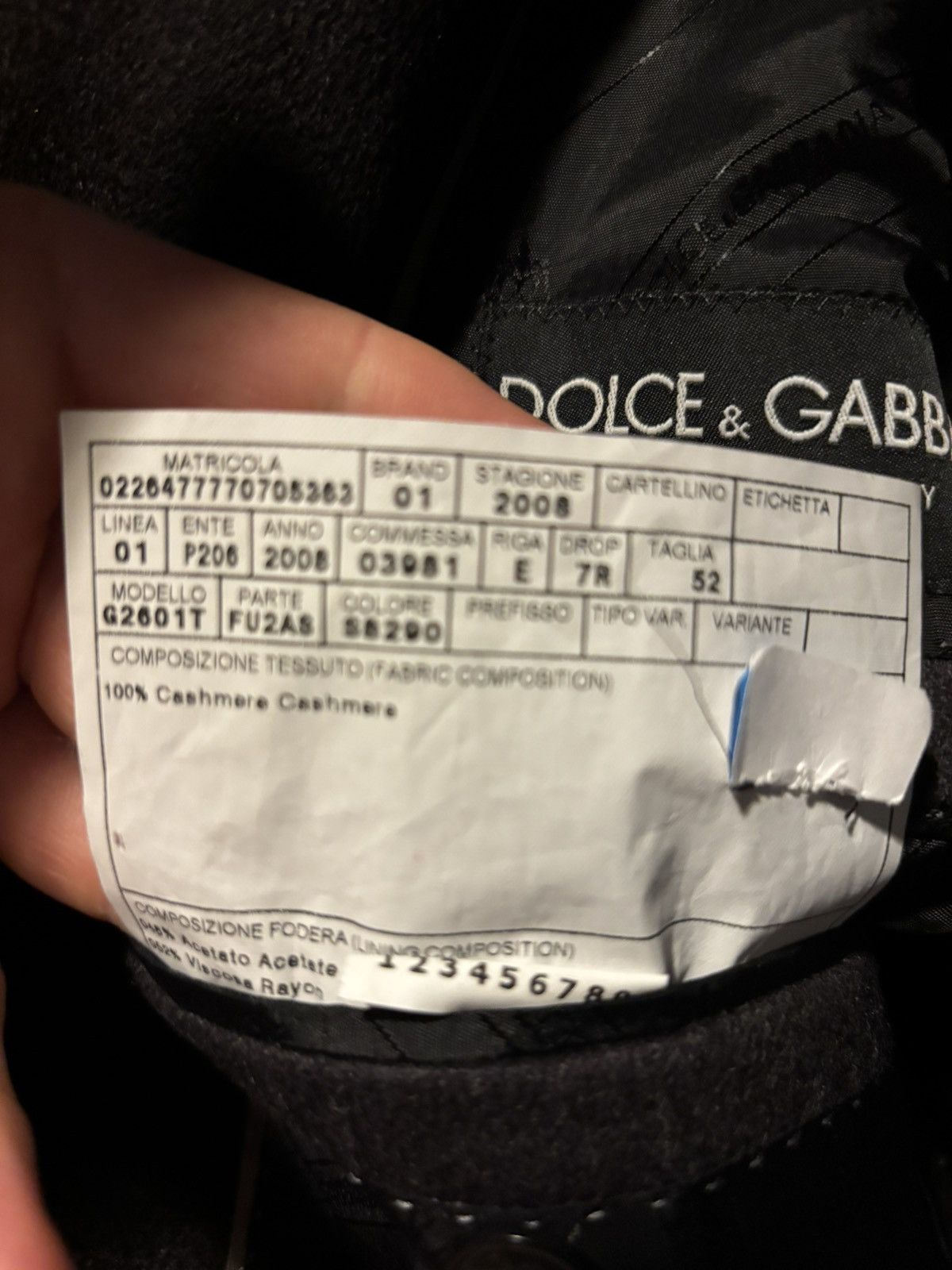 Dolce & Gabbana Dolce and Gabbana Cashmere Charcoal Blazer Size 52R - 4 Thumbnail