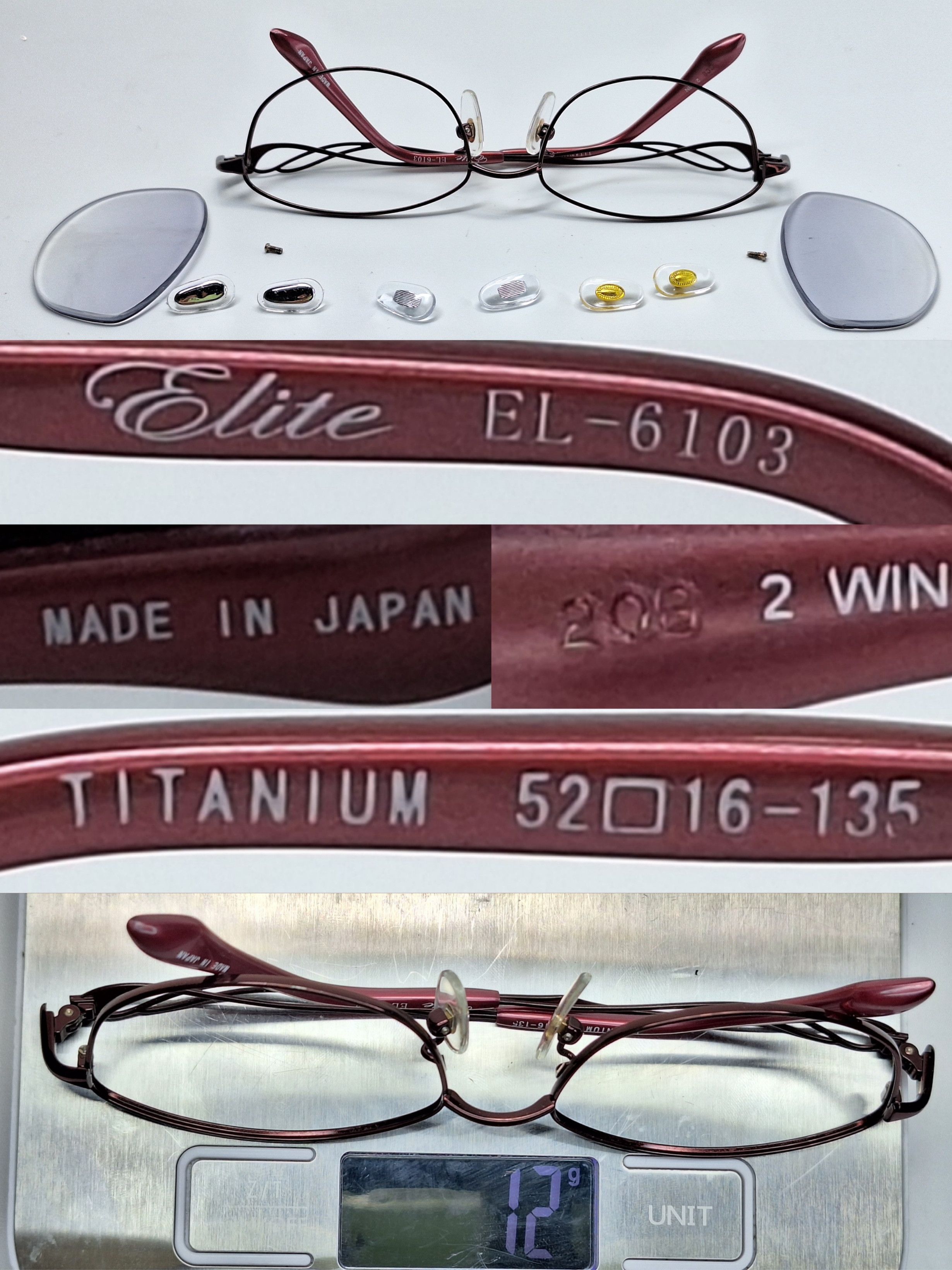 Other ELITE EL-6103 Wine Titan-P Flexible Twisted Temple Frame Size ONE SIZE - 9 Thumbnail