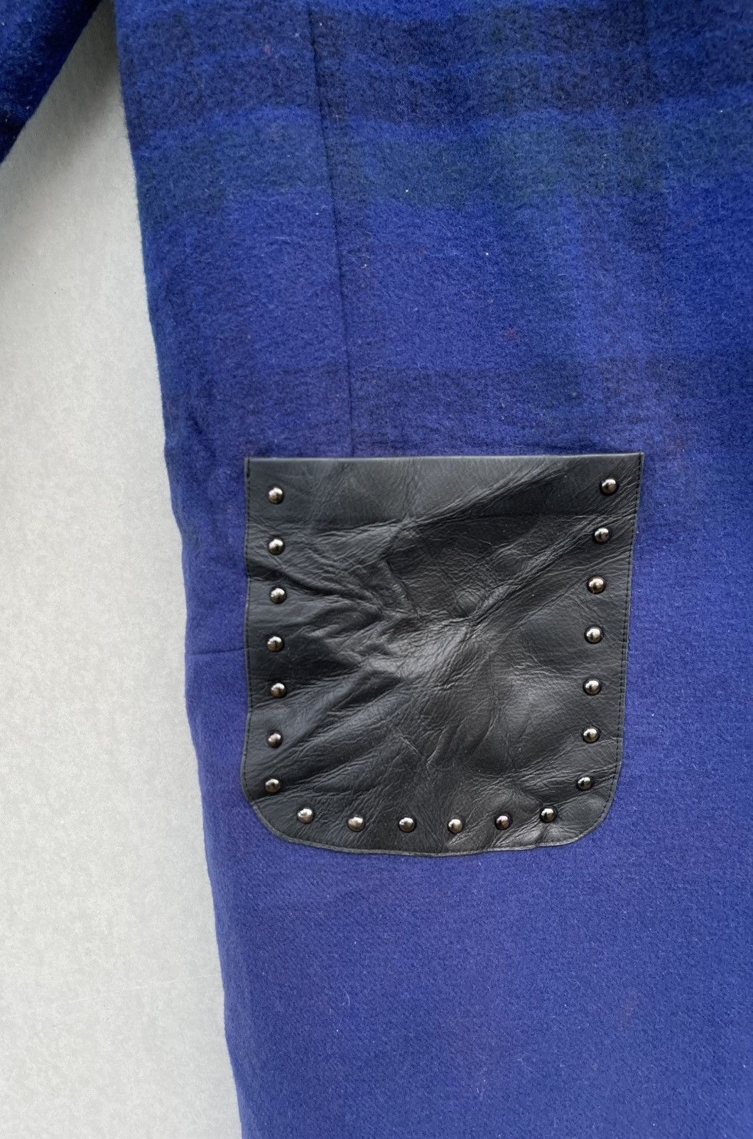 Japanese Brand × Junya Watanabe 🔥RARE🔥 Gabardine K.T Studed Leather Pocket Coat/Jacket Size US M / EU 48-50 / 2 - 11 Thumbnail