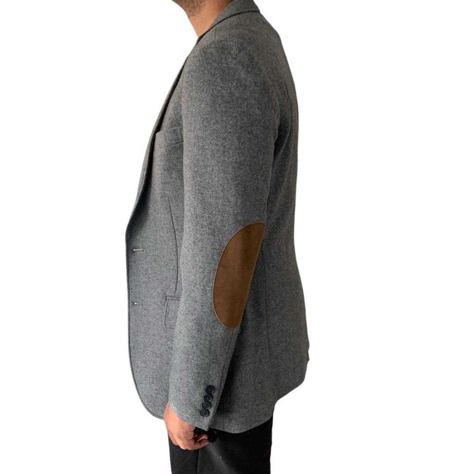J.Crew J Crew Wool Blend Suede Elbow Patch Sports Jacket Blazer Men Size 36R - 6 Thumbnail
