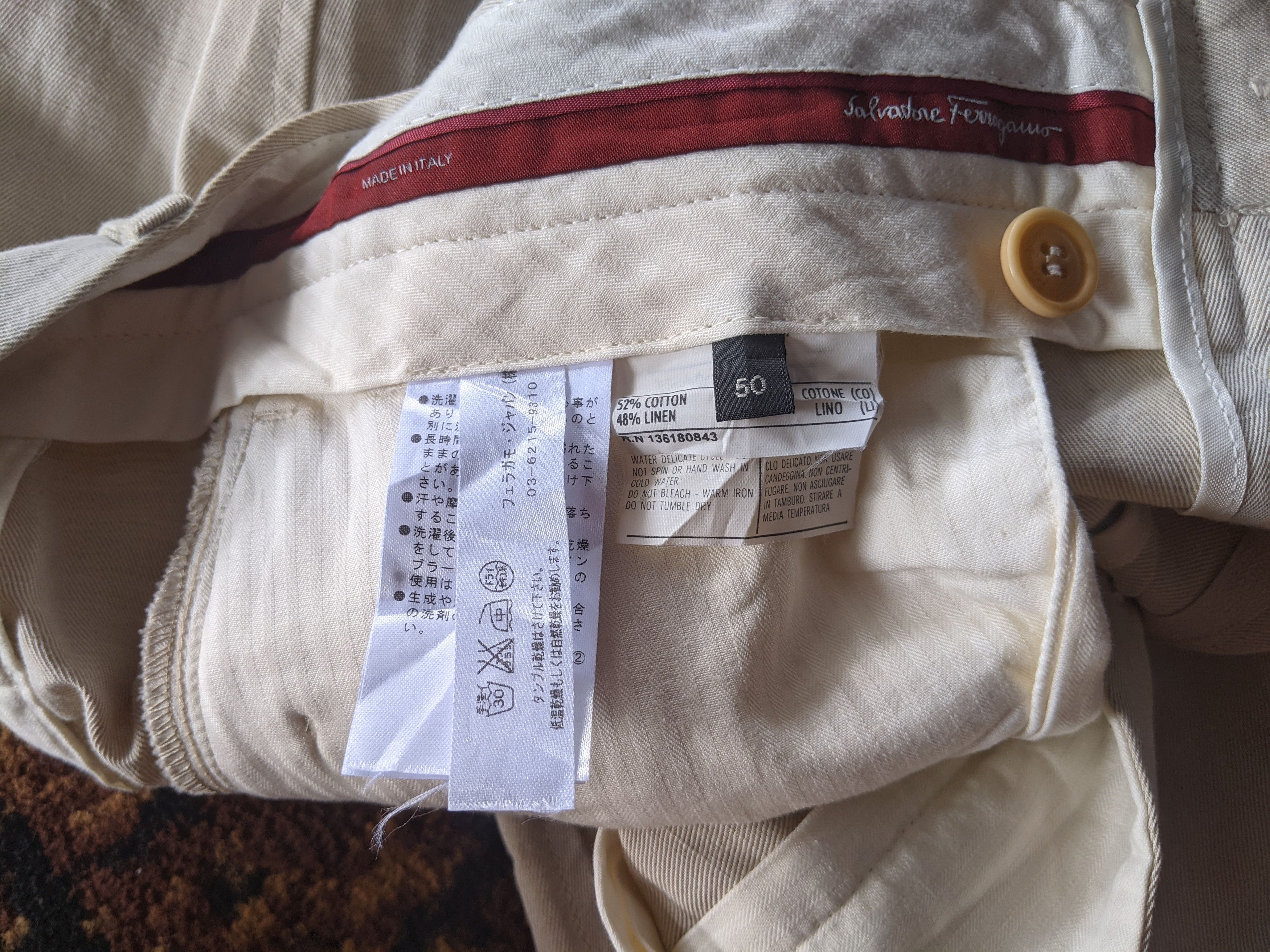 Salvatore Ferragamo Salvatore Ferragamo Linen Pants Size US 34 / EU 50 - 5 Thumbnail