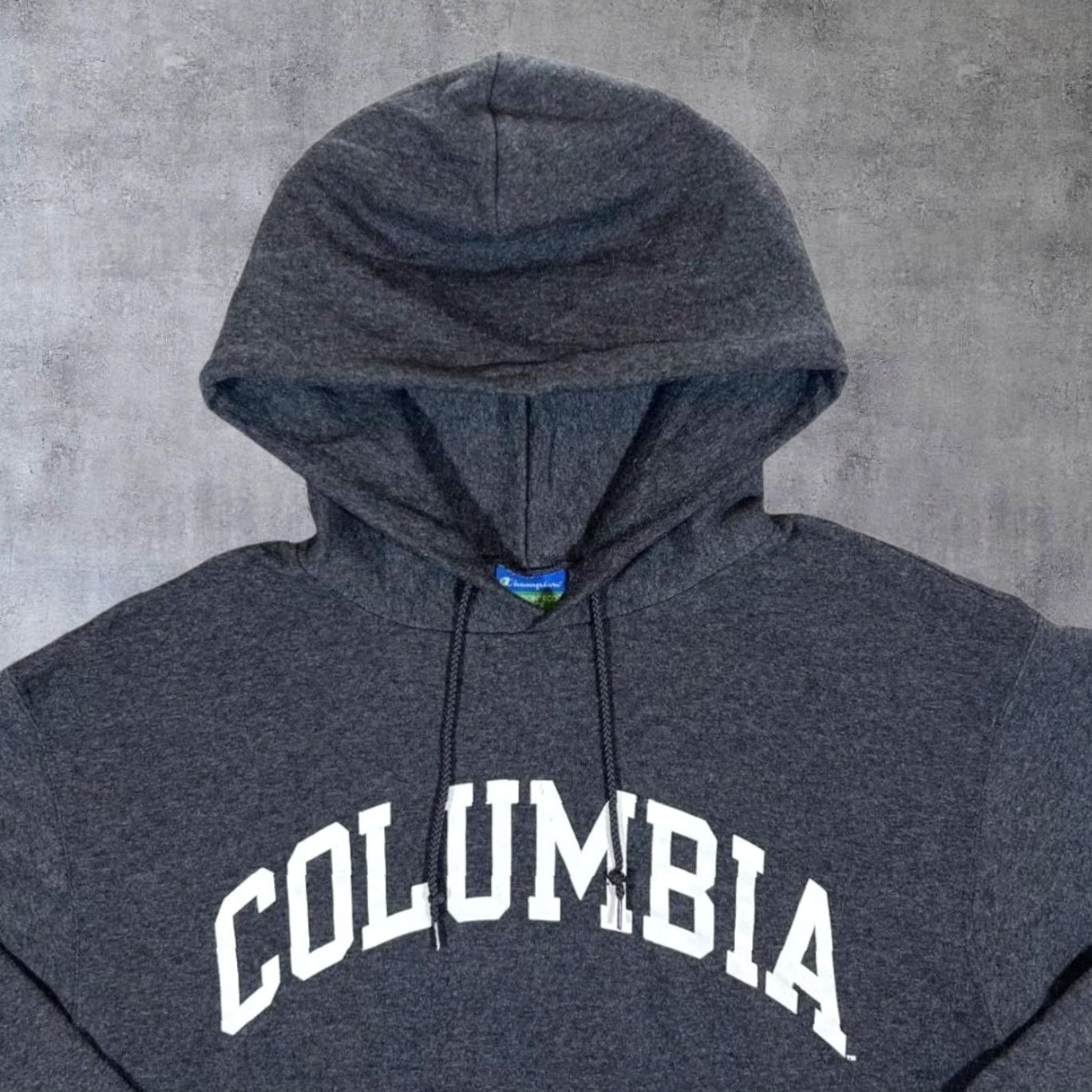Champion Champion Eco Fleece Columbia College Spellout Graphic Grey Hoodie Medium Mens Size US M / EU 48-50 / 2 - 3 Thumbnail