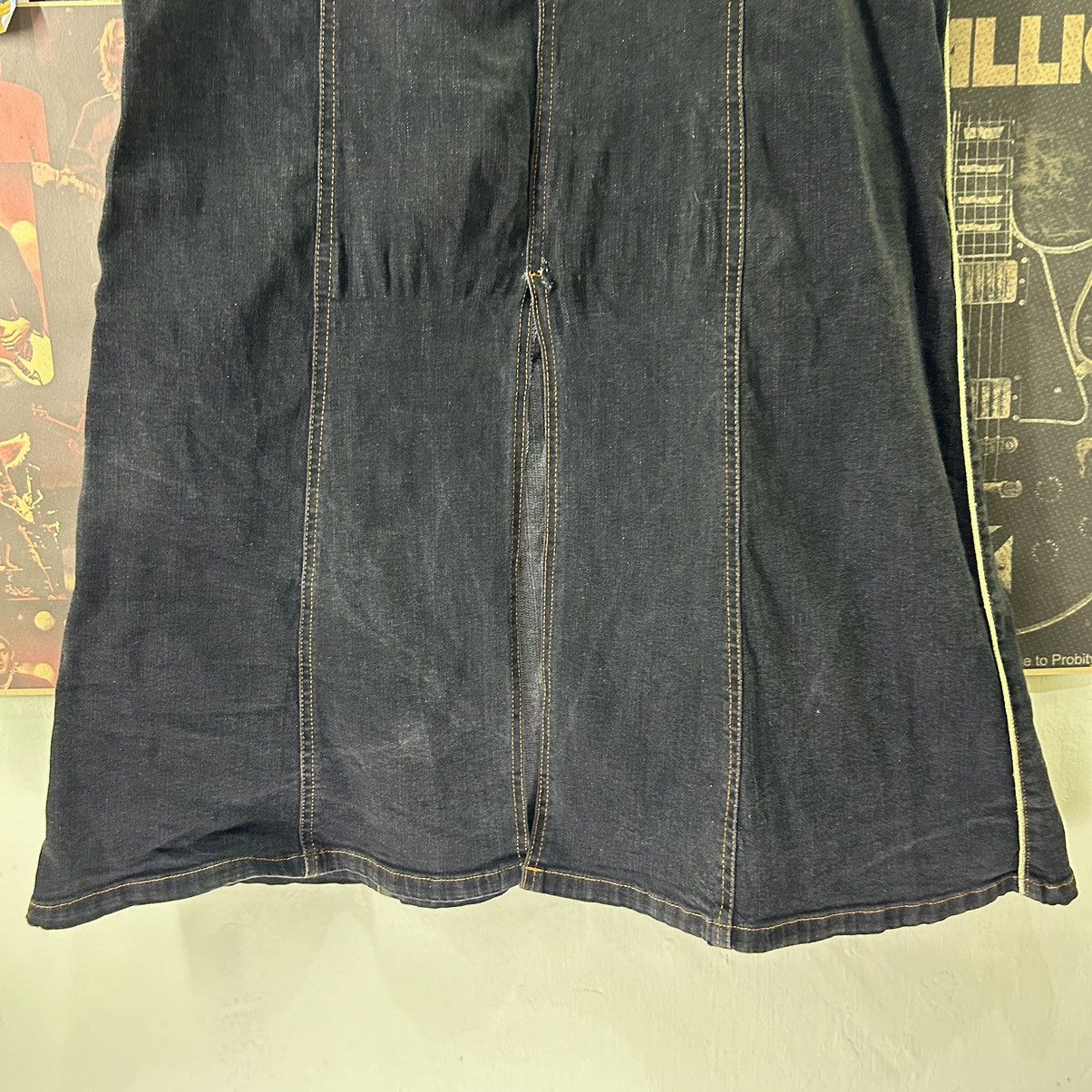 Vintage Vintage Sugarless Gal Maxi Denim Skirt Size 29" - 4 Thumbnail