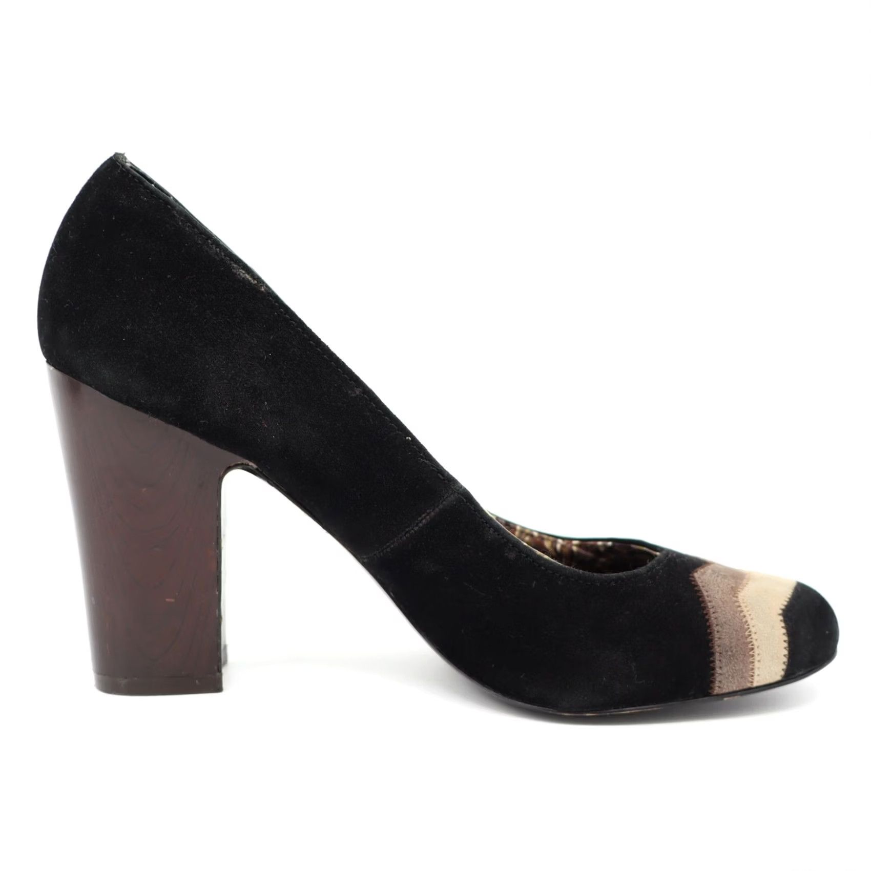 Missoni Missoni xTarget Black Suede Leather Chevron Block High Heel Pumps Sz 9.5 Women Size US 10 / IT 40 - 6 Thumbnail