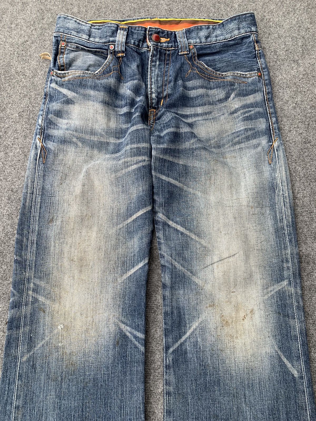 Edwin Flare Edwin Blue Trip 503 dirty faded. Size US 34 / EU 50 - 3 Thumbnail