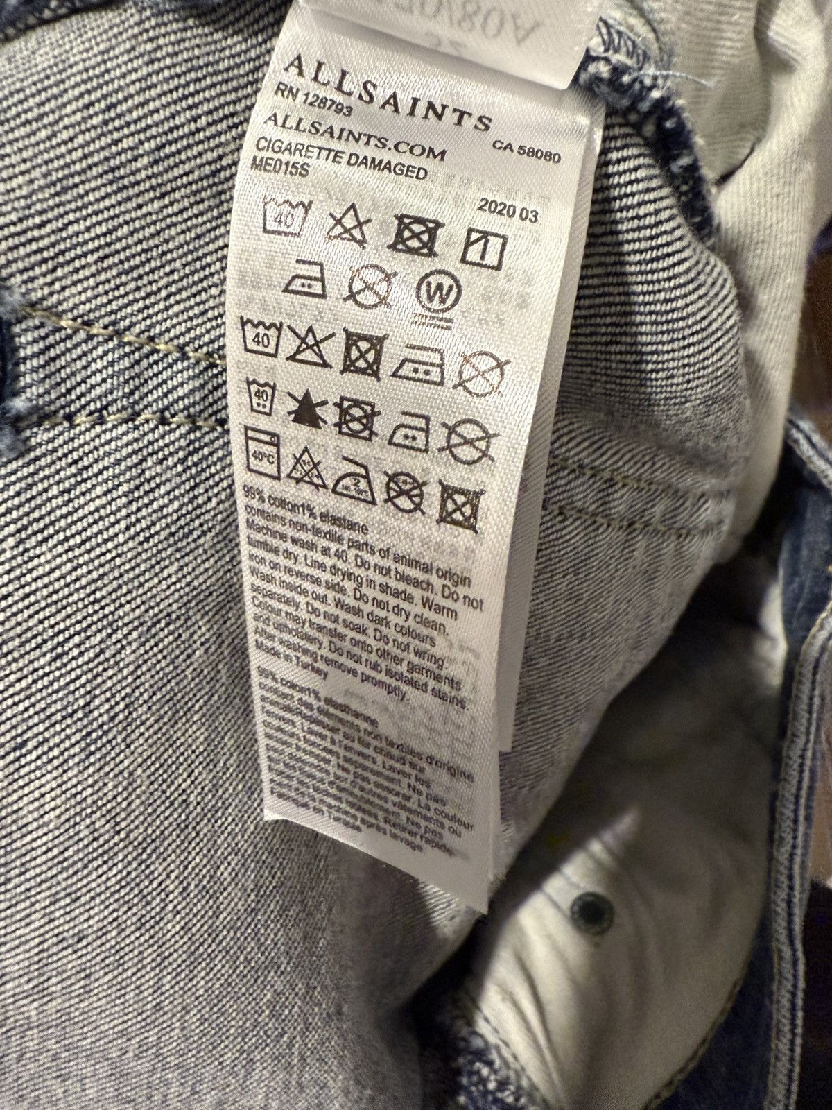Allsaints Allsaints Cigarette Jeans Size US 32 / EU 48 - 4 Thumbnail