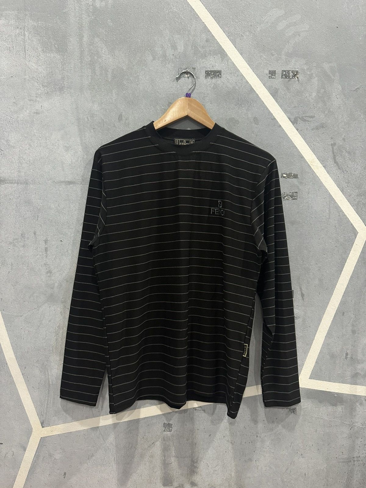 Fendi Fendi Jeans Stripe Longsleeve Tshirt Size M / US 6-8 / IT 42-44 - 1 Thumbnail