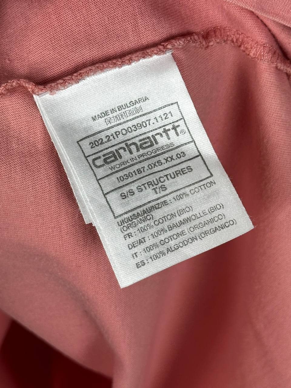 Carhartt Wip Carhartt WIP Pink Structures Logo Streetwear T Shirt Size US M / EU 48-50 / 2 - 8 Thumbnail
