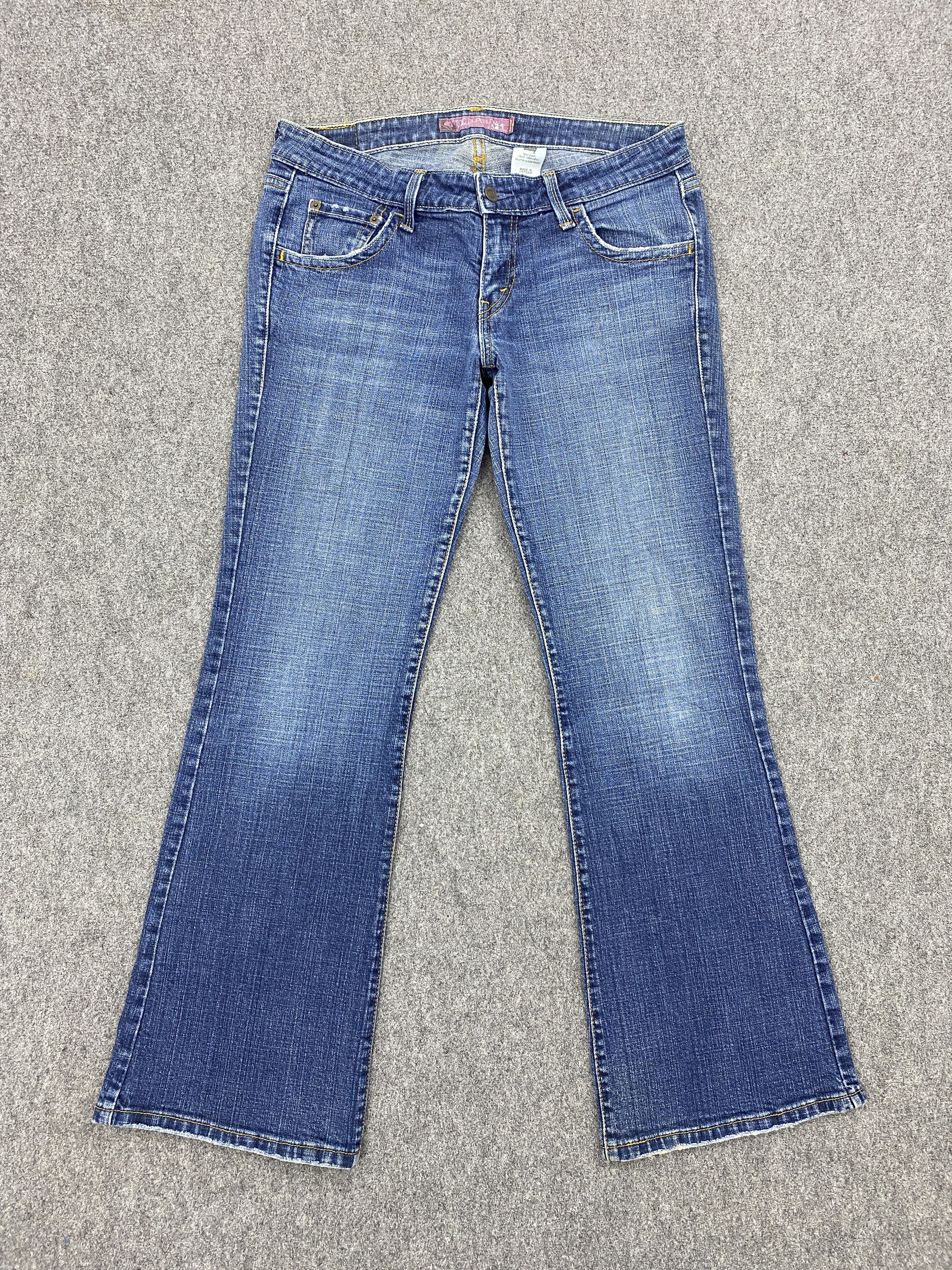 Image of Levis 524 Bell Bottom Flare Blue Denim, Men's (Size 30)