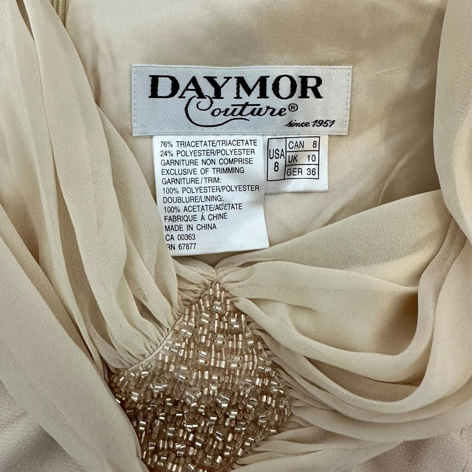 Designer Daymor Couture Strapless Gown Size 8 Size M / US 6-8 / IT 42-44 - 3 Thumbnail