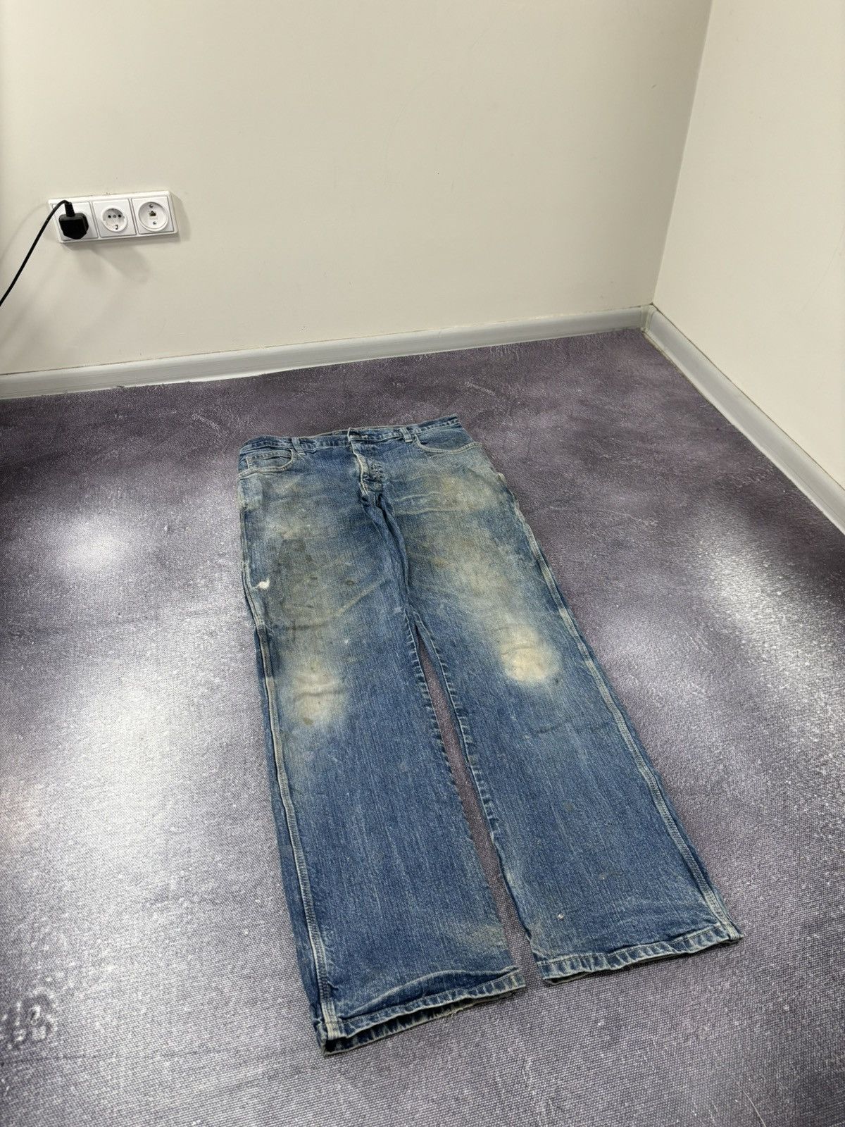 Dickies Vintage Dickies Y2K Distressed Faded Work Denim Baggy Jeans Size US 34 / EU 50 - 10 Thumbnail