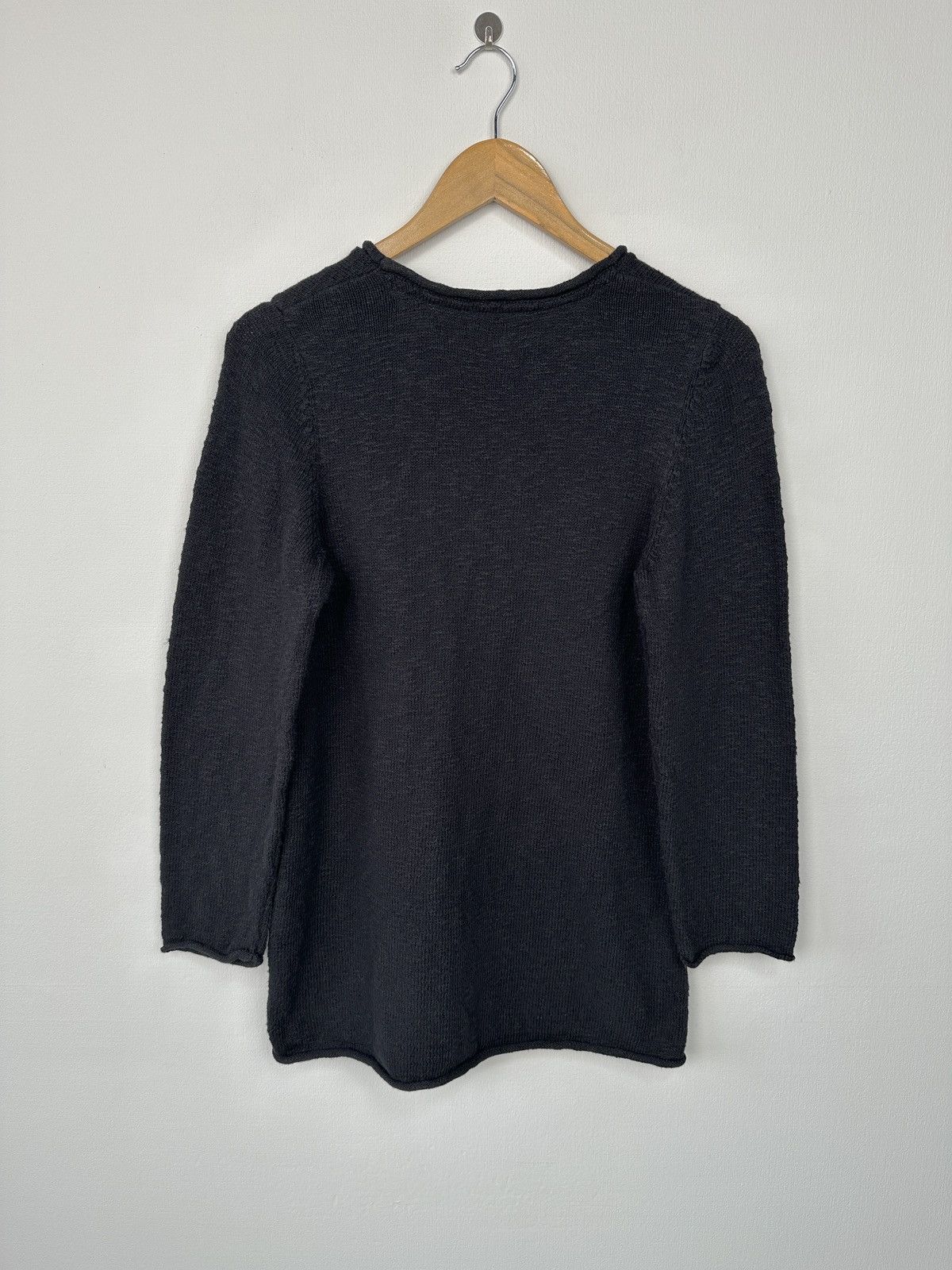 Gudrun Sjoden GUDRUN SJODEN 100% Organic Cotton Black Basic Sweater Size XS / US 0-2 / IT 36-38 - 2 Thumbnail