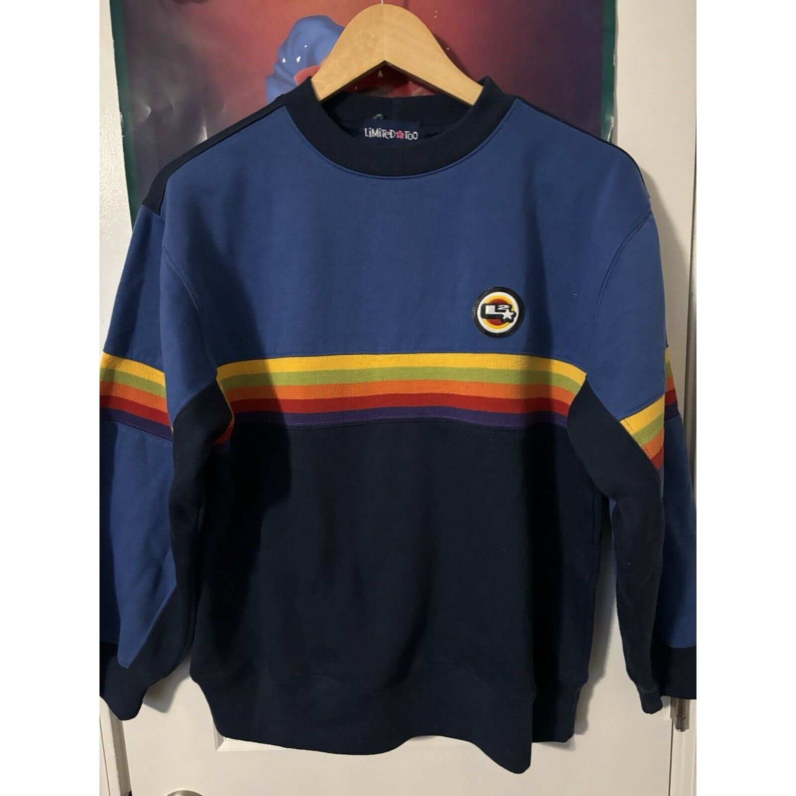 Other Vintage y2k limited too Crewneck blue Size 14/L Size L / US 10 / IT 46 - 2 Thumbnail