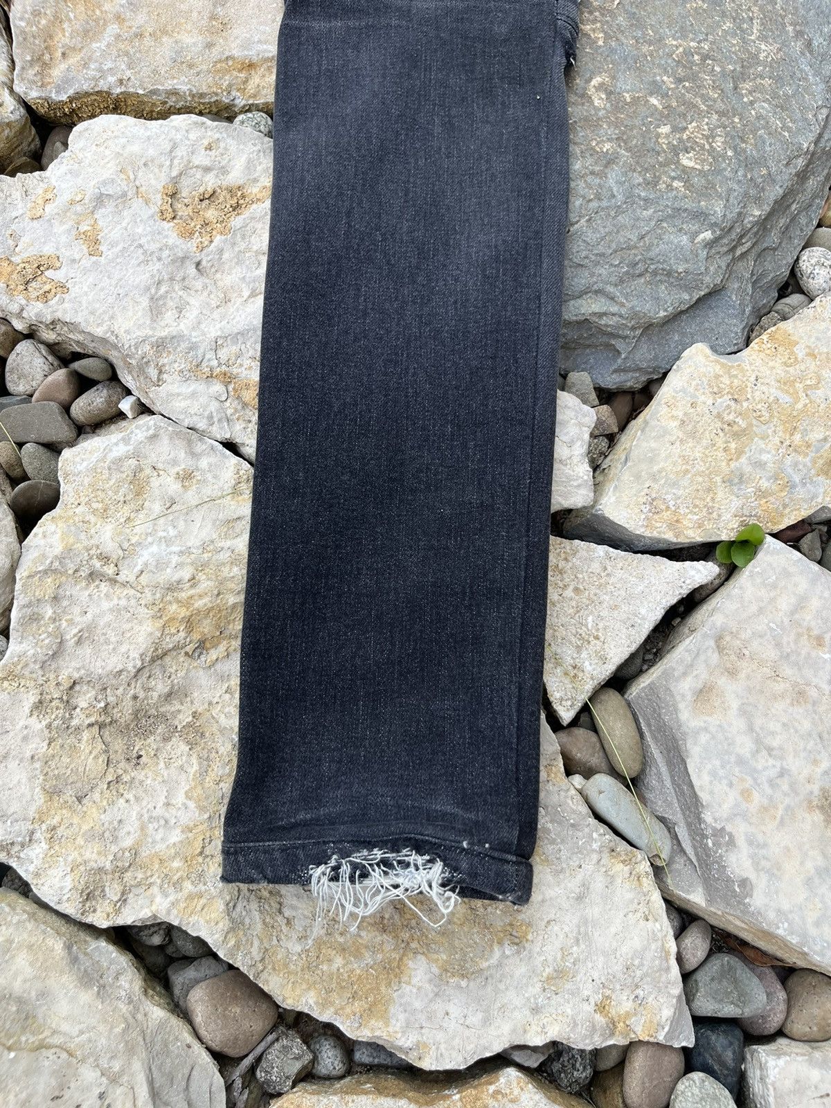 Balmain × Japanese Brand Balmain biker jeans pants 29 washed denim black distressed Size US 29 - 18 Thumbnail