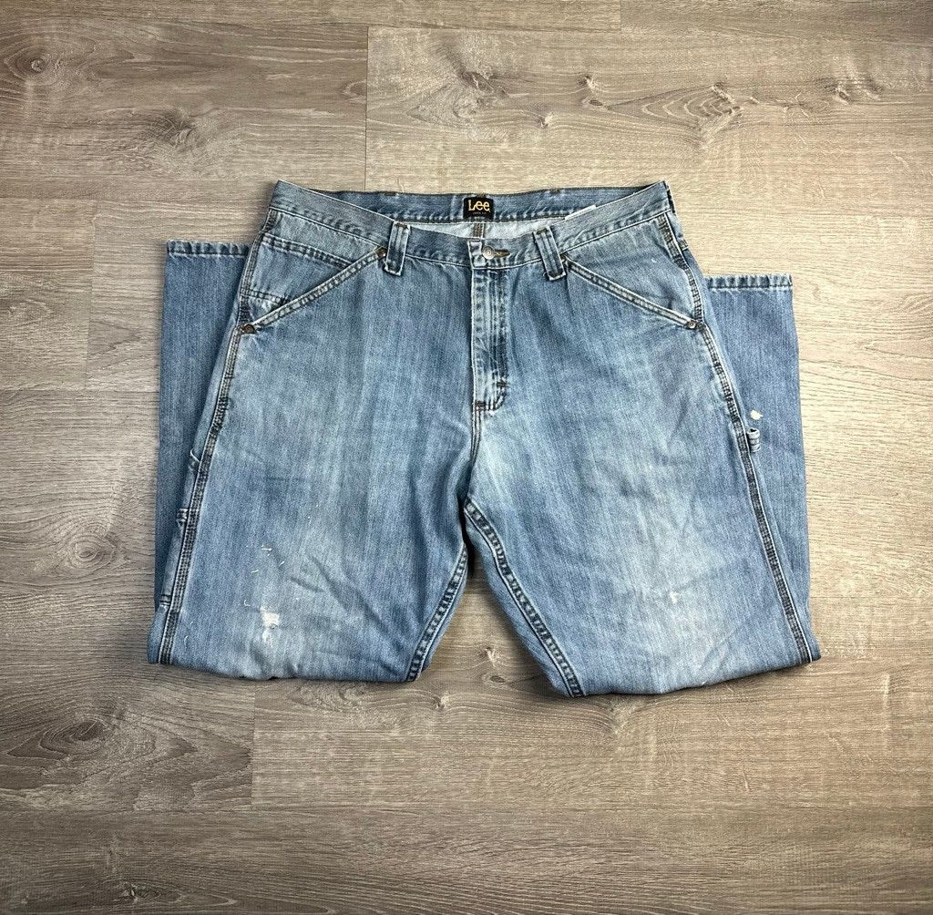 Lee Men's Distressed Lee Carpenter Relaxed Fit 36 x 30 Size US 36 / EU 52 - 3 Thumbnail