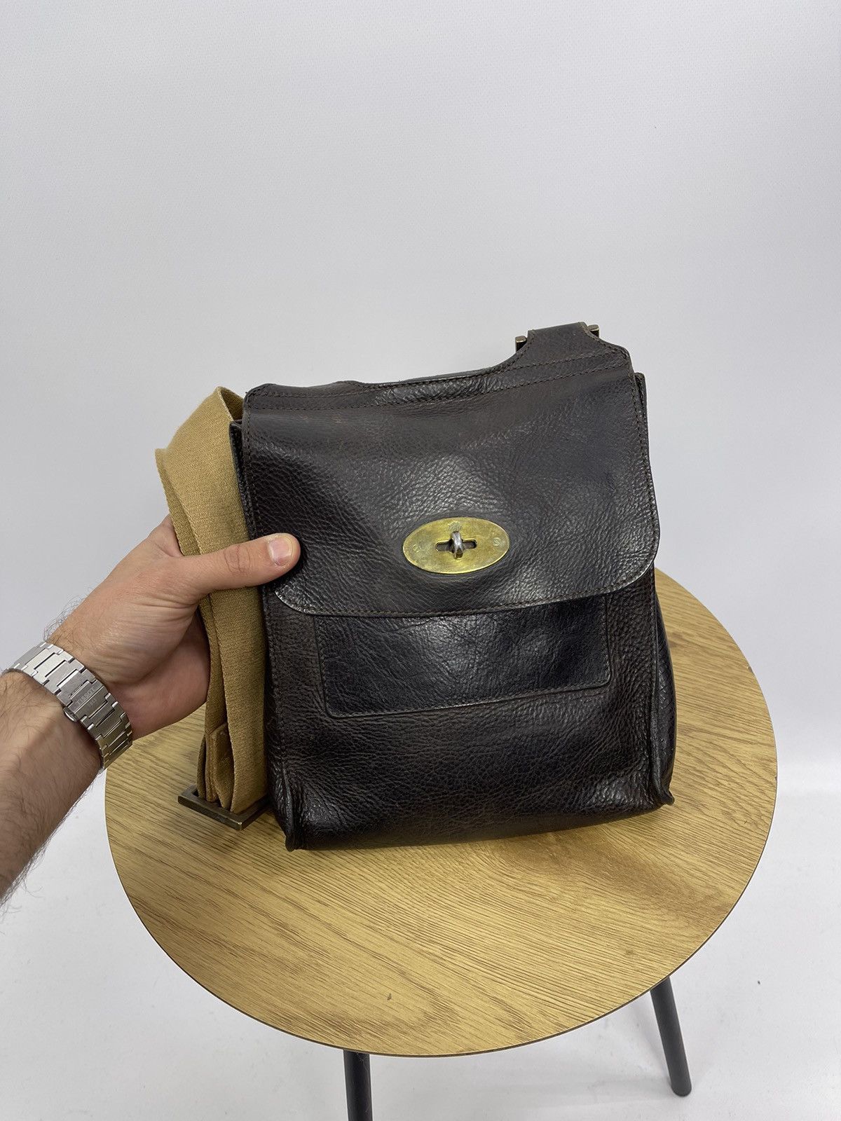 Mulberry Mulberry Anthony Vintage Leather Crossbody Bag Black Small Size ONE SIZE - 2 Thumbnail