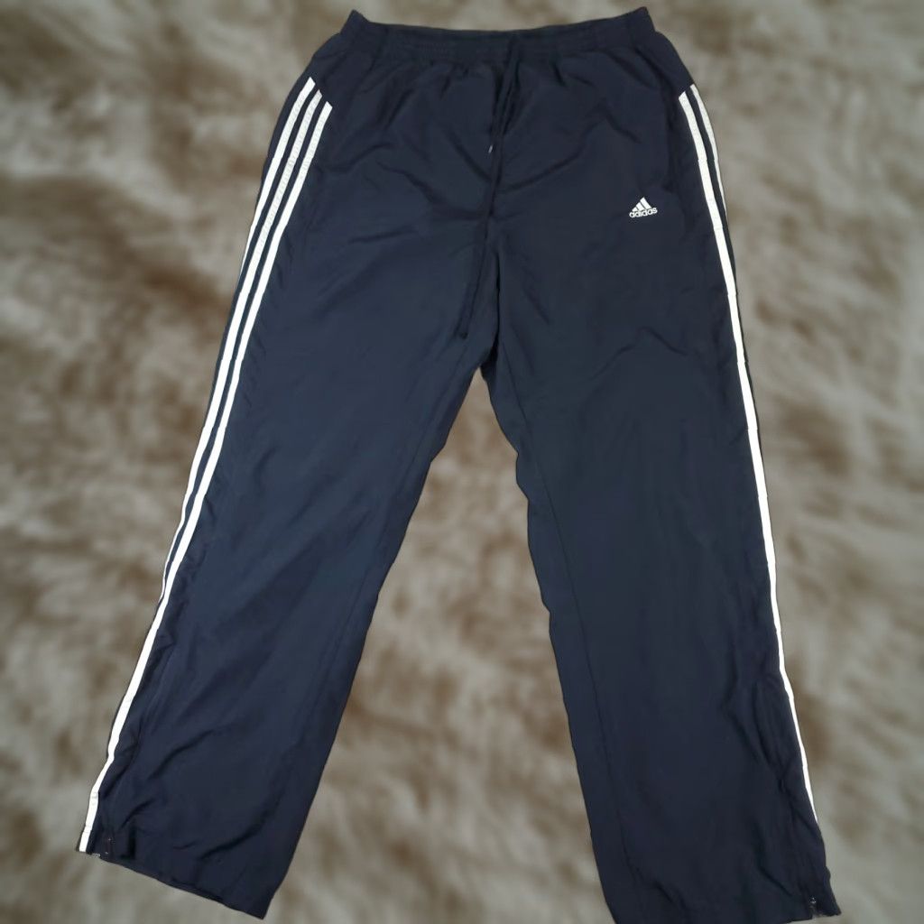 Adidas Adidas Pants Mens XL Navy Blue Ankle Zip Windbreaker Track Joggers - Regular Fit, Pockets, Sportswear, Activewear, Tapered Leg, Blue, XL, Men Size US 36 / EU 52 - 1 Thumbnail
