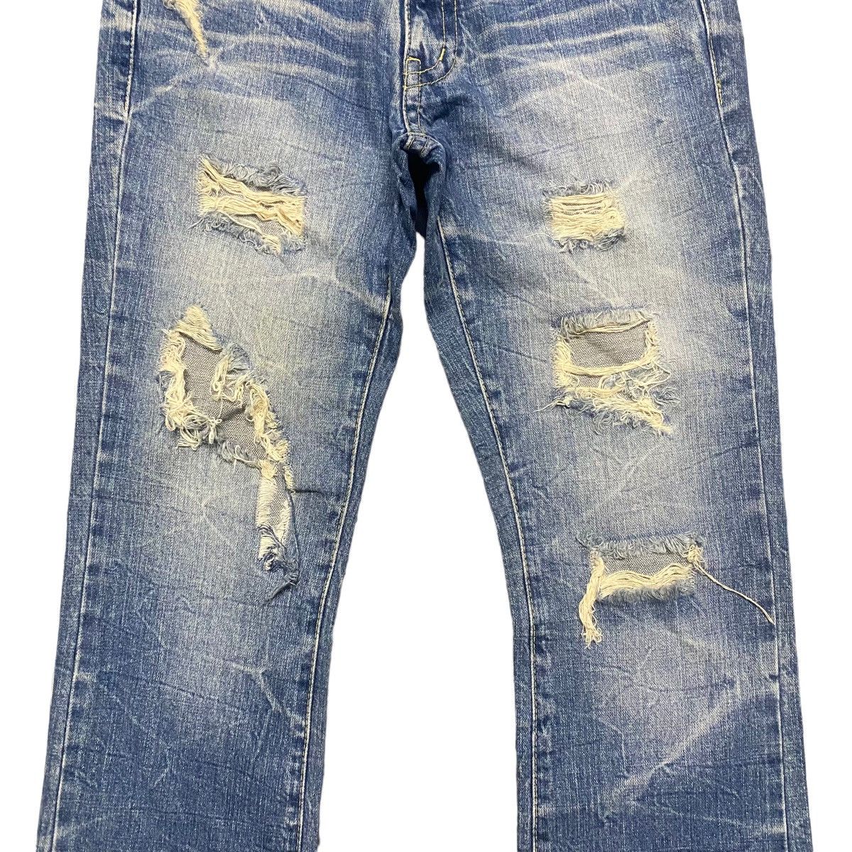 Japanese Brand Ozz-First Pinball Denim Flare Jeans Trashed Size US 30 / EU 46 - 6 Thumbnail