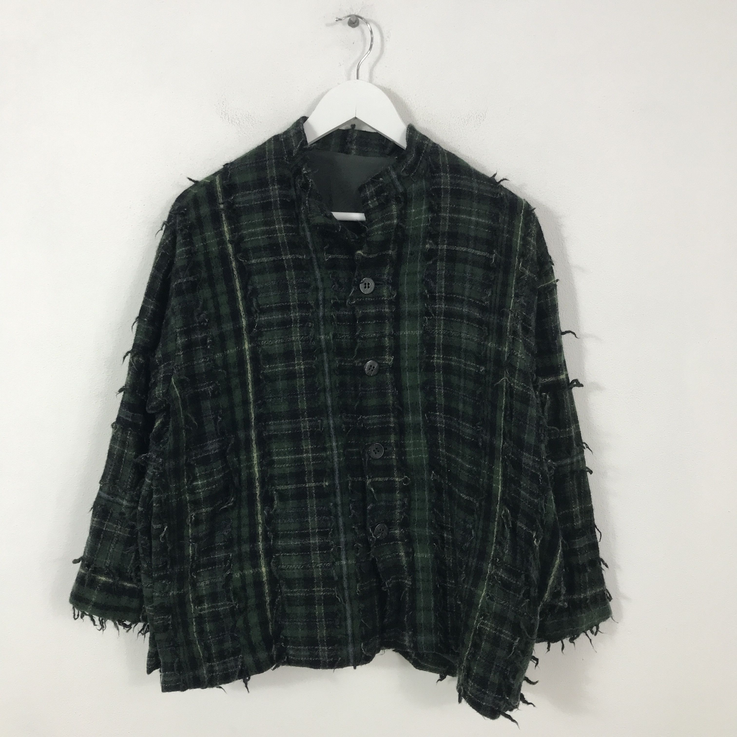 Japanese Brand Jurgen Lehl japan patchwork design Button Jacket K73B10 Size US M / EU 48-50 / 2 - 1 Thumbnail