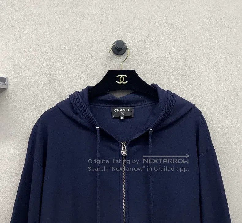 Chanel Chanel Dark blue double c big logo jacket Size XS / US 0-2 / IT 36-38 - 4 Thumbnail