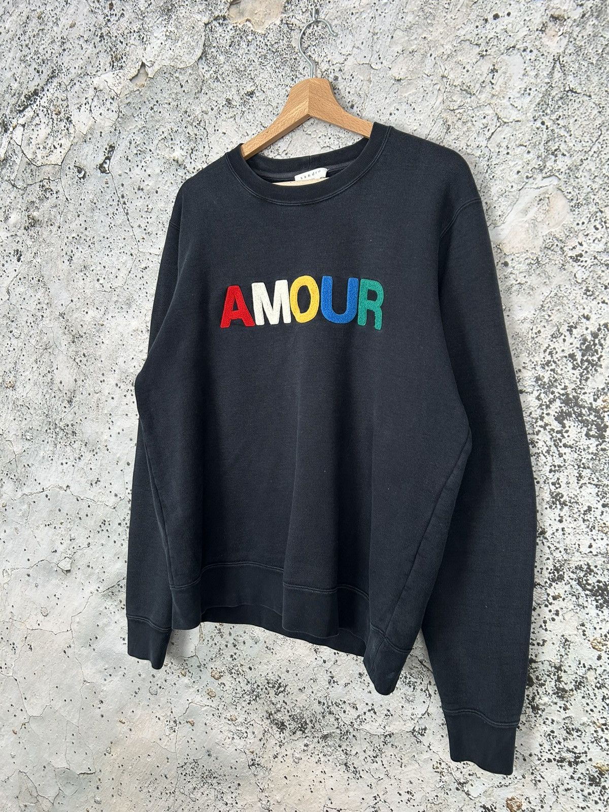Sandro Sandro Paris Amour Crewneck Designer Avant Garde Luxury Size US M / EU 48-50 / 2 - 2 Thumbnail