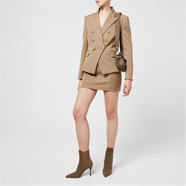 Balmain o1g2r1mq0924 Moneta Ankle Boots in Taupe Size US 6 / IT 36 - 6 Thumbnail
