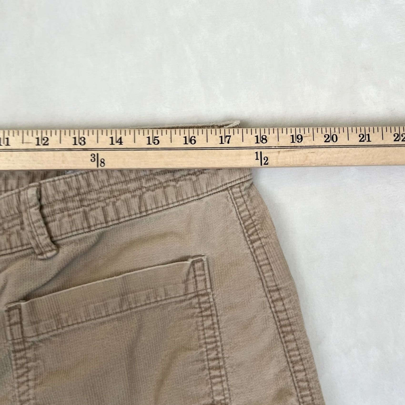 Gap Gap Womens 12 Beige High Rise Wide Leg Cropped Twill Pants Elastic Waist Pockets Casual Vintage No Size 34" / US 12 / IT 48 - 5 Thumbnail