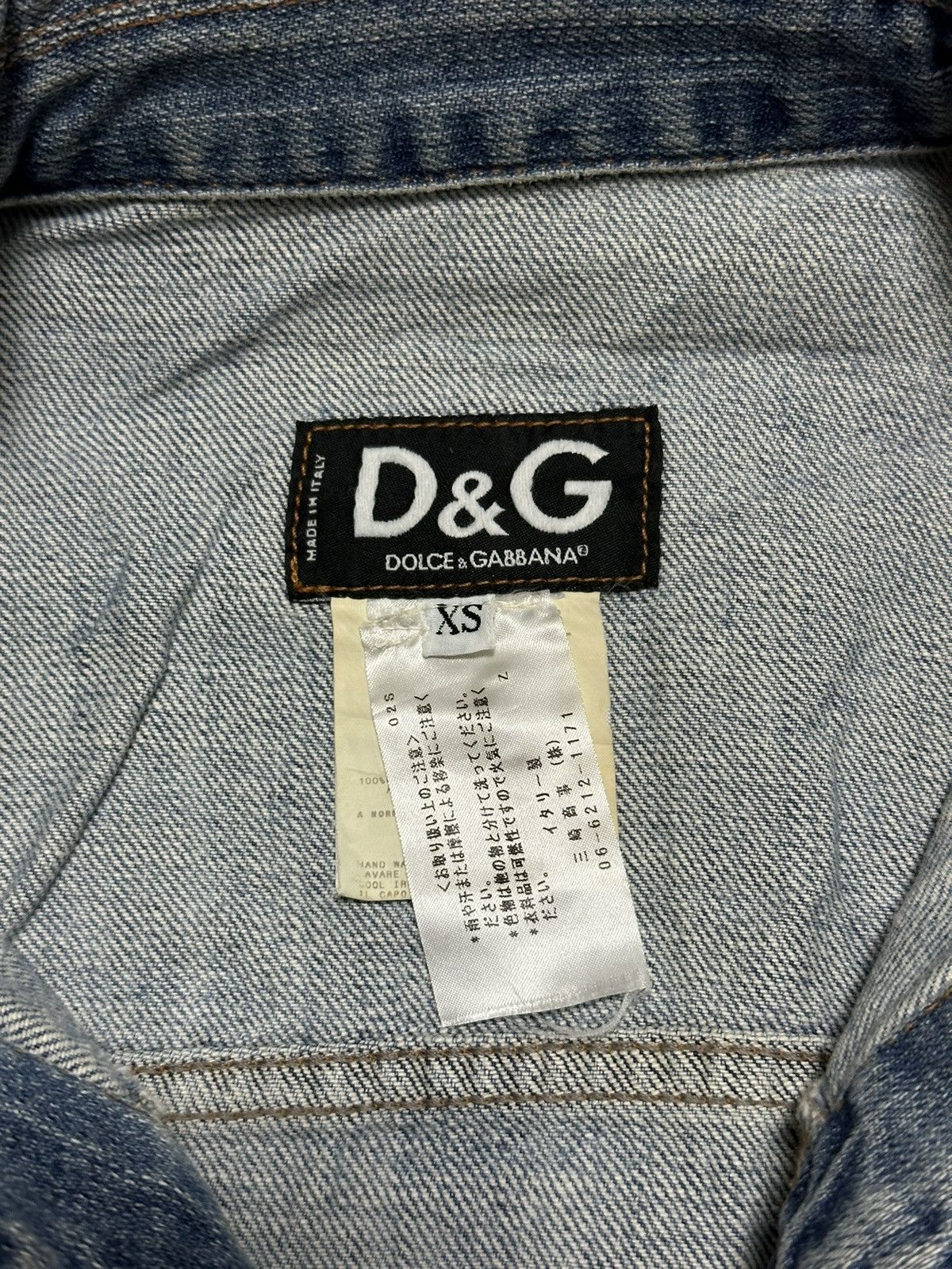 Dolce & Gabbana D&G Spring Summer 2002 Painted Denim Jacket Size XS / US 0-2 / IT 36-38 - 6 Thumbnail