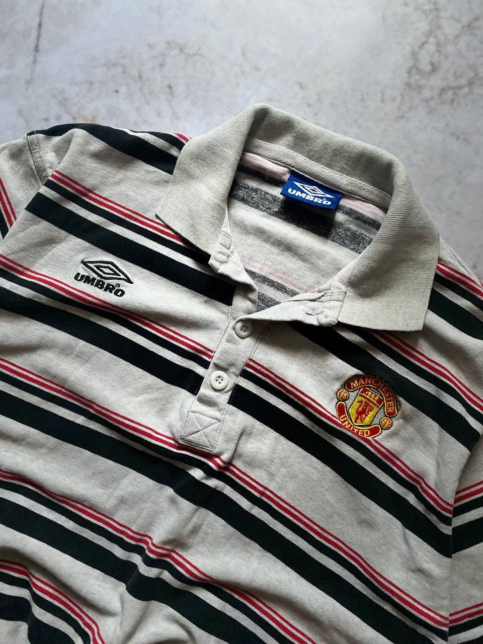 Umbro × Vintage 90s Umbro Manchester United Soccer Jersey Polo T Shirt Size US L / EU 52-54 / 3 - 3 Thumbnail