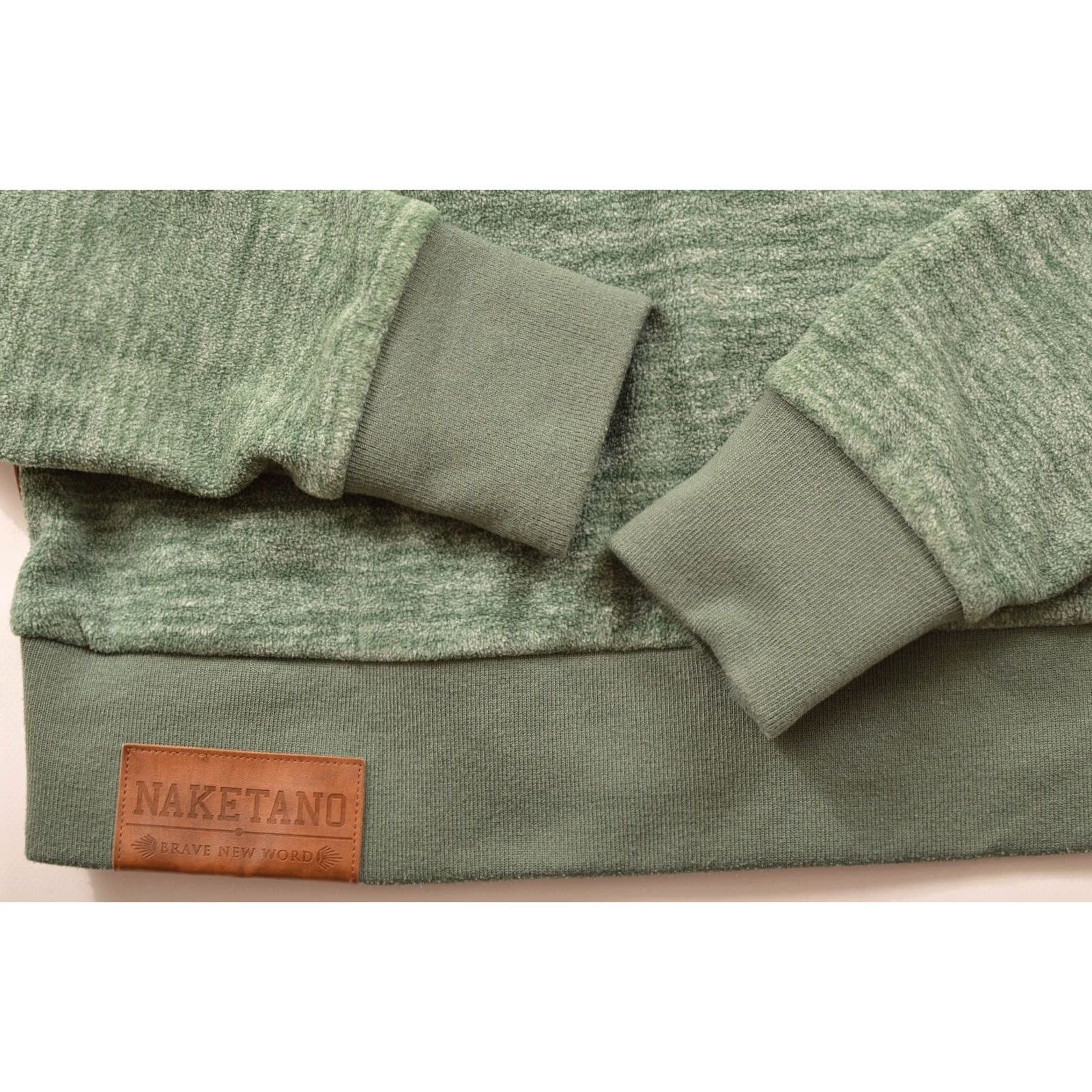 Vintage Naketano Brave New Word Green Fleece Pullover Hoodie Hoody M Women Long Sleeve Hoodie Size M / US 6-8 / IT 42-44 - 7 Thumbnail