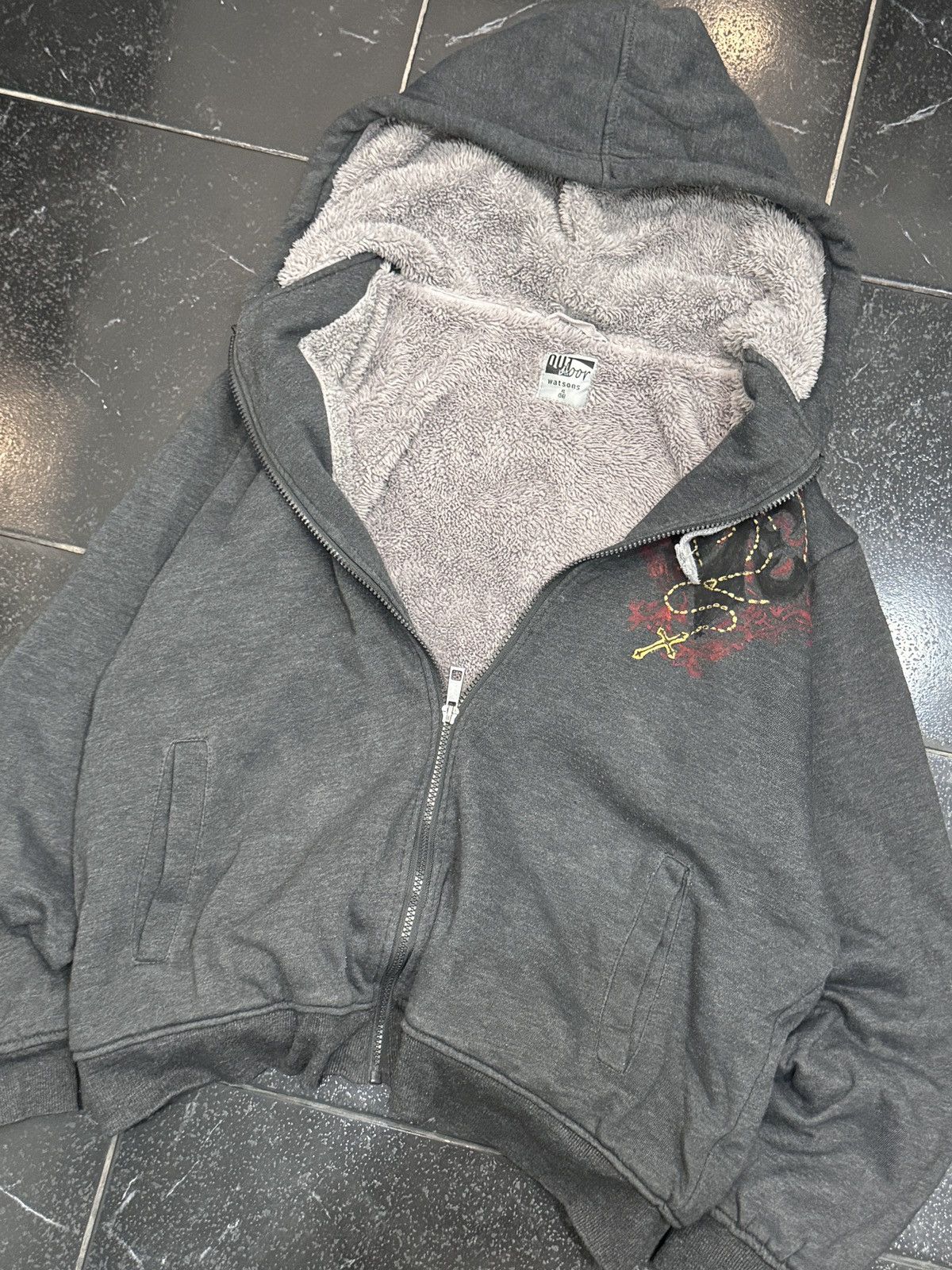 Vintage Handpainted zip up hoodie Size US L / EU 52-54 / 3 - 4 Thumbnail