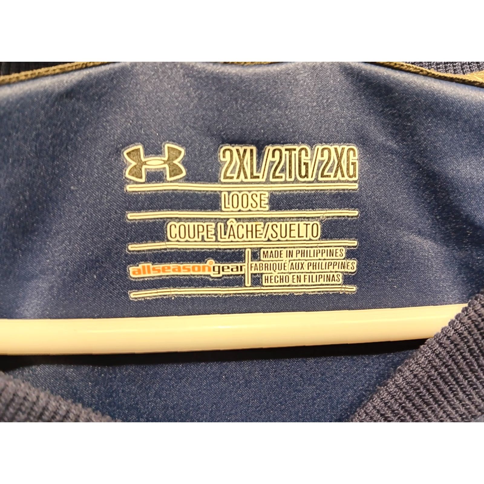 Under Armour Under Armour All Season Gear Top Shirt Regular 2XL Blue Loose Fit Short Sleeve Zip Drawstring Pullover Men Size US XXL / EU 58 / 5 - 3 Thumbnail