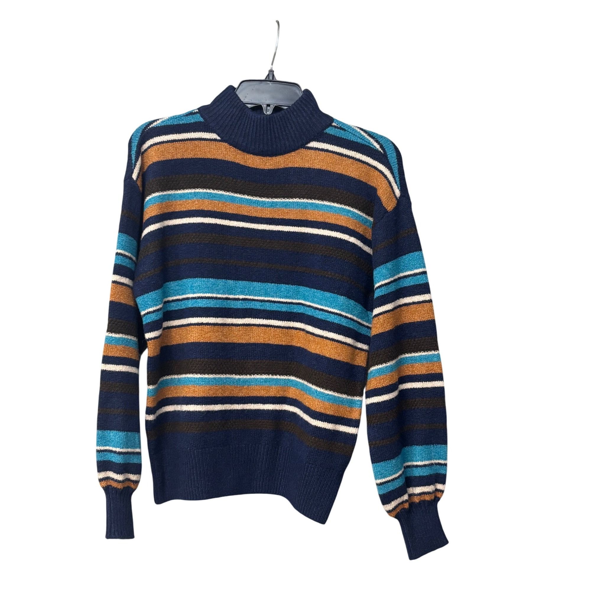 Other St. John’s Bay women’s Mock Neck, Button Back Striped Sweate Size M / US 6-8 / IT 42-44 - 5 Thumbnail